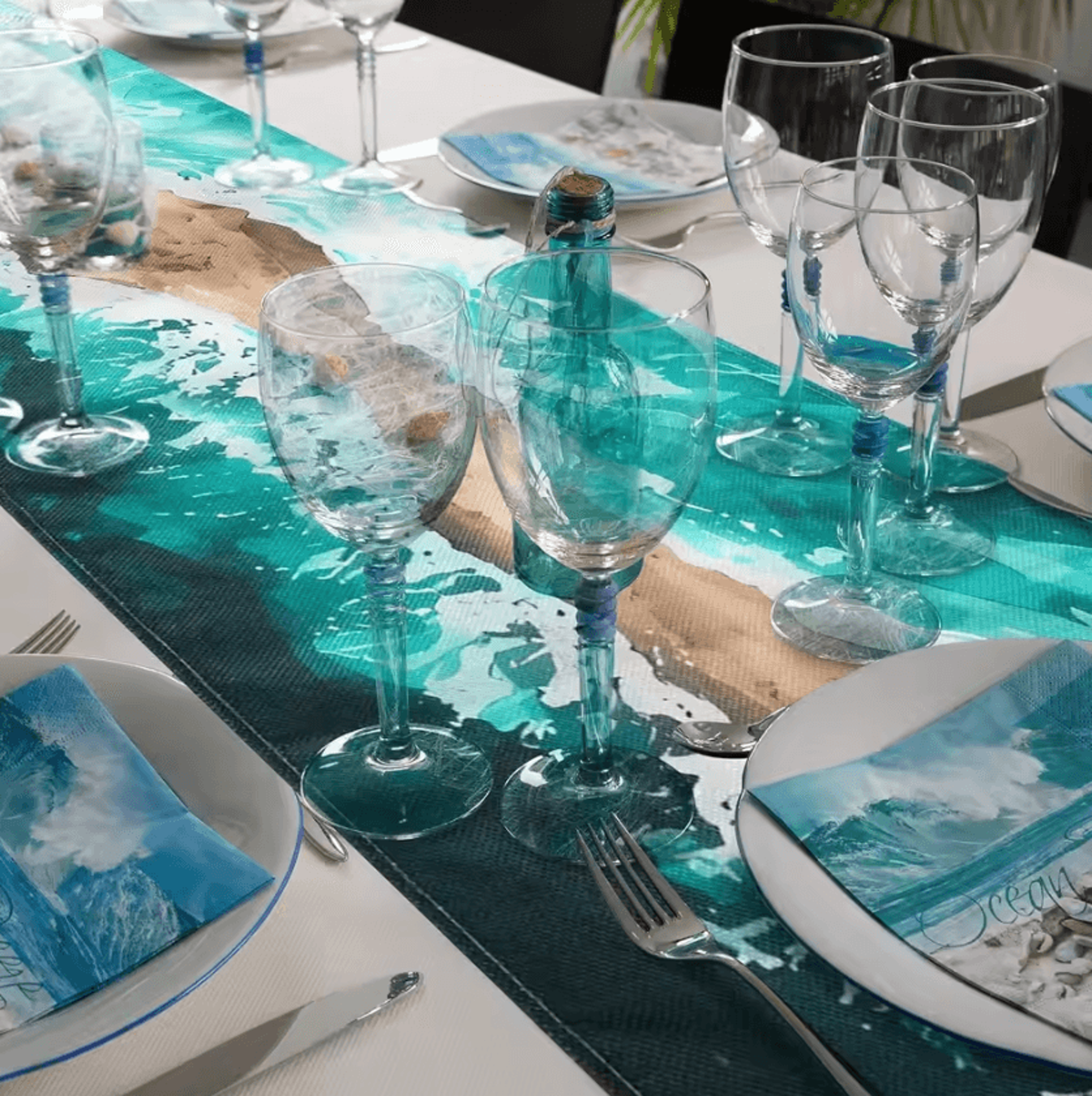 Passover Linen Table Runner  Elegant Pesach Seder Table Decor For Jewish Holiday Dining 4