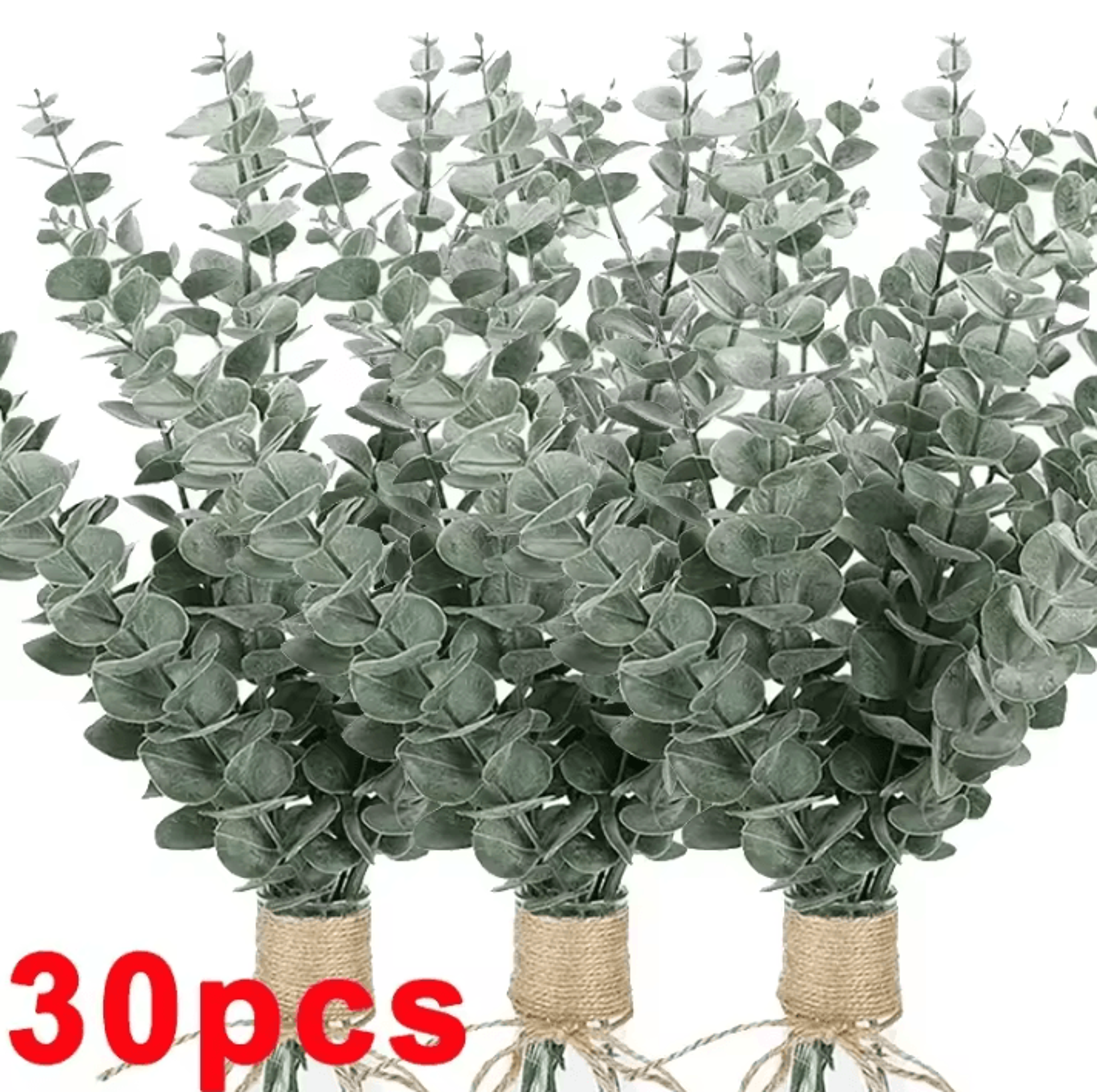 Artificial Eucalyptus Stems Set  Realistic Silk Greenery For DIY Bouquets  Home Decor 7