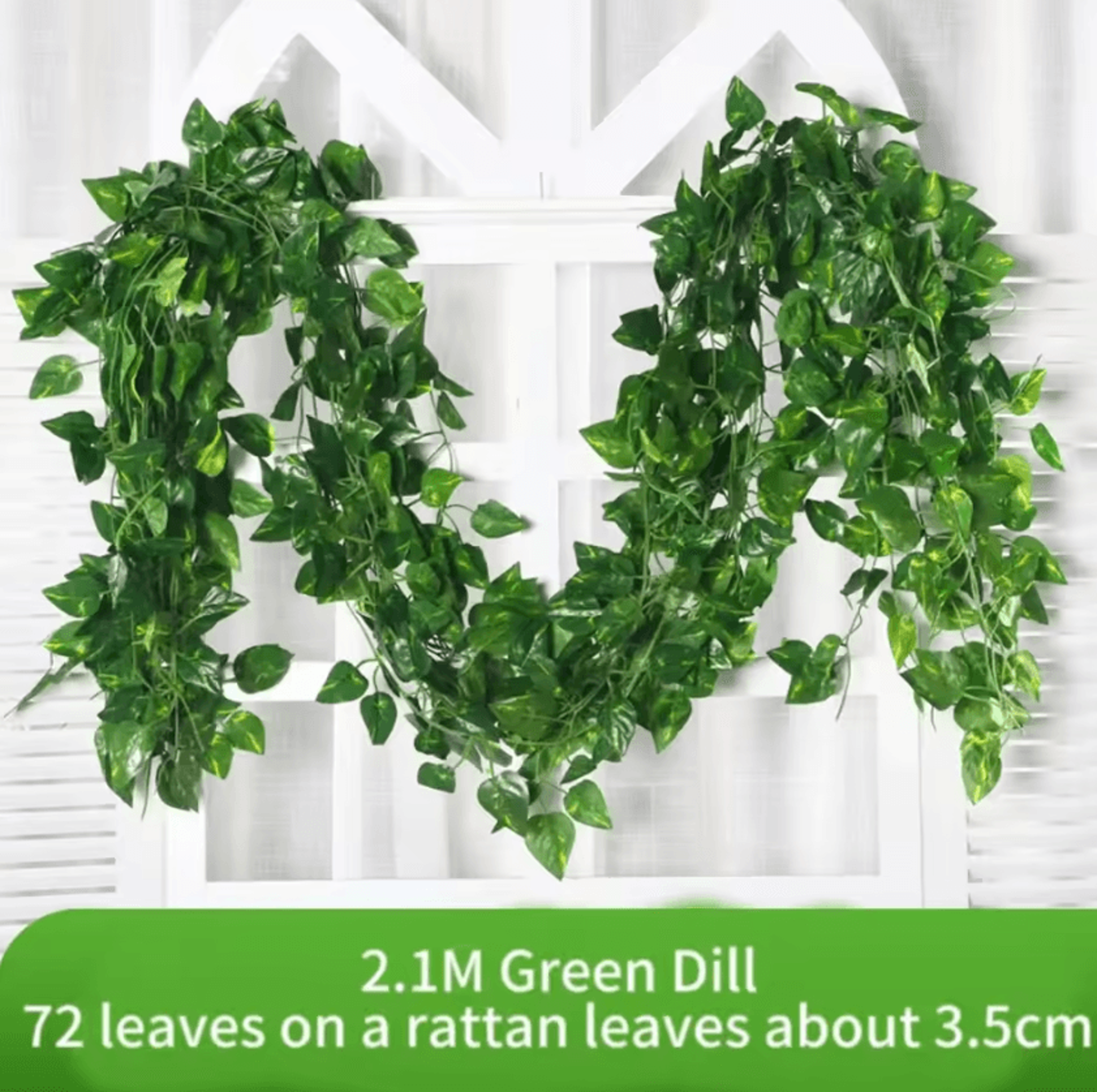 Artificial Ivy Leaf Hanging Vine Garland  21M Silk Greenery Wall  Wedding Decor 4