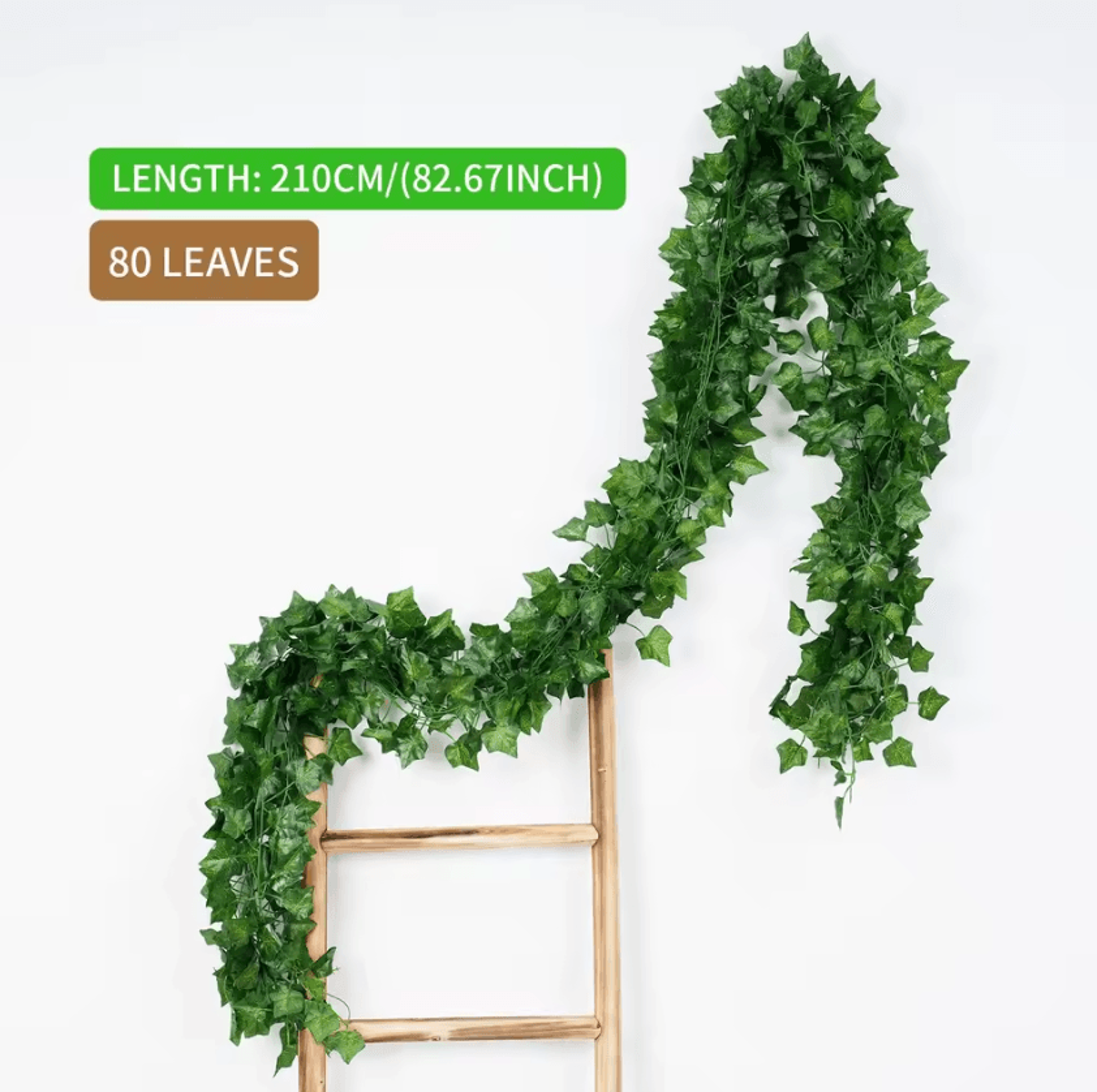 Artificial Ivy Leaf Hanging Vine Garland  21M Silk Greenery Wall  Wedding Decor 6