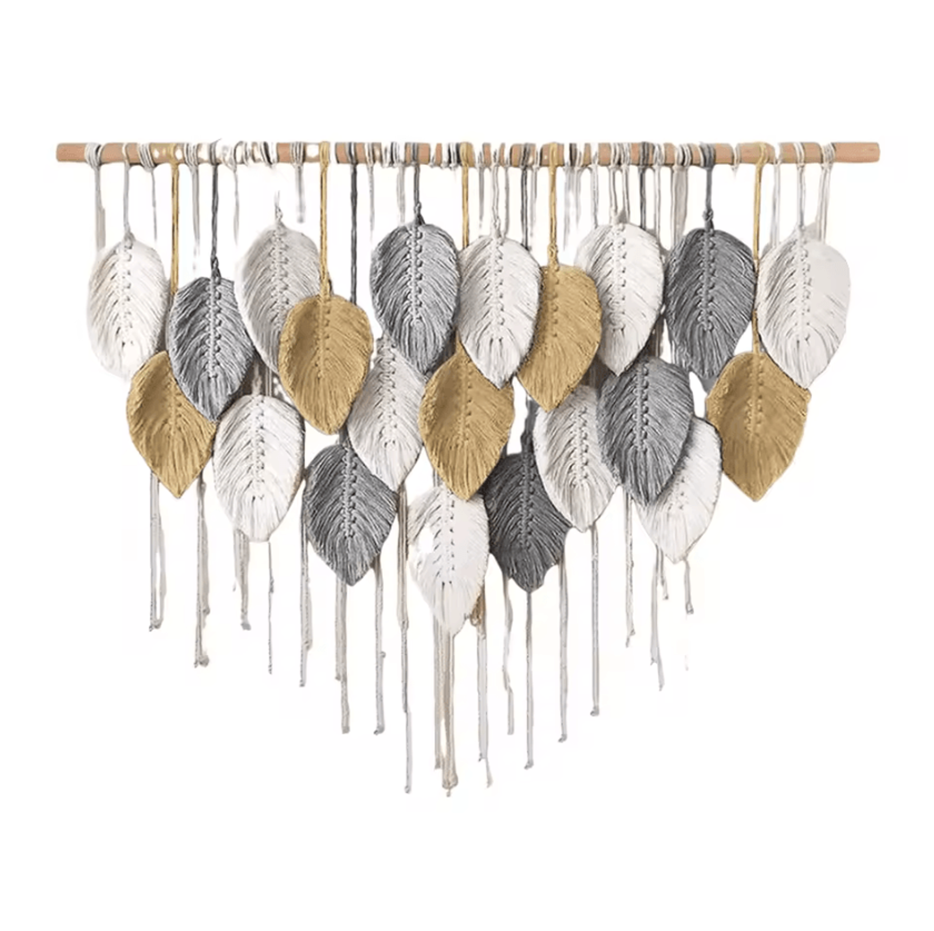 Large Boho Macrame Wall Hanging  Handmade Nordic Woven Tapestry Leaf Art Decor 2