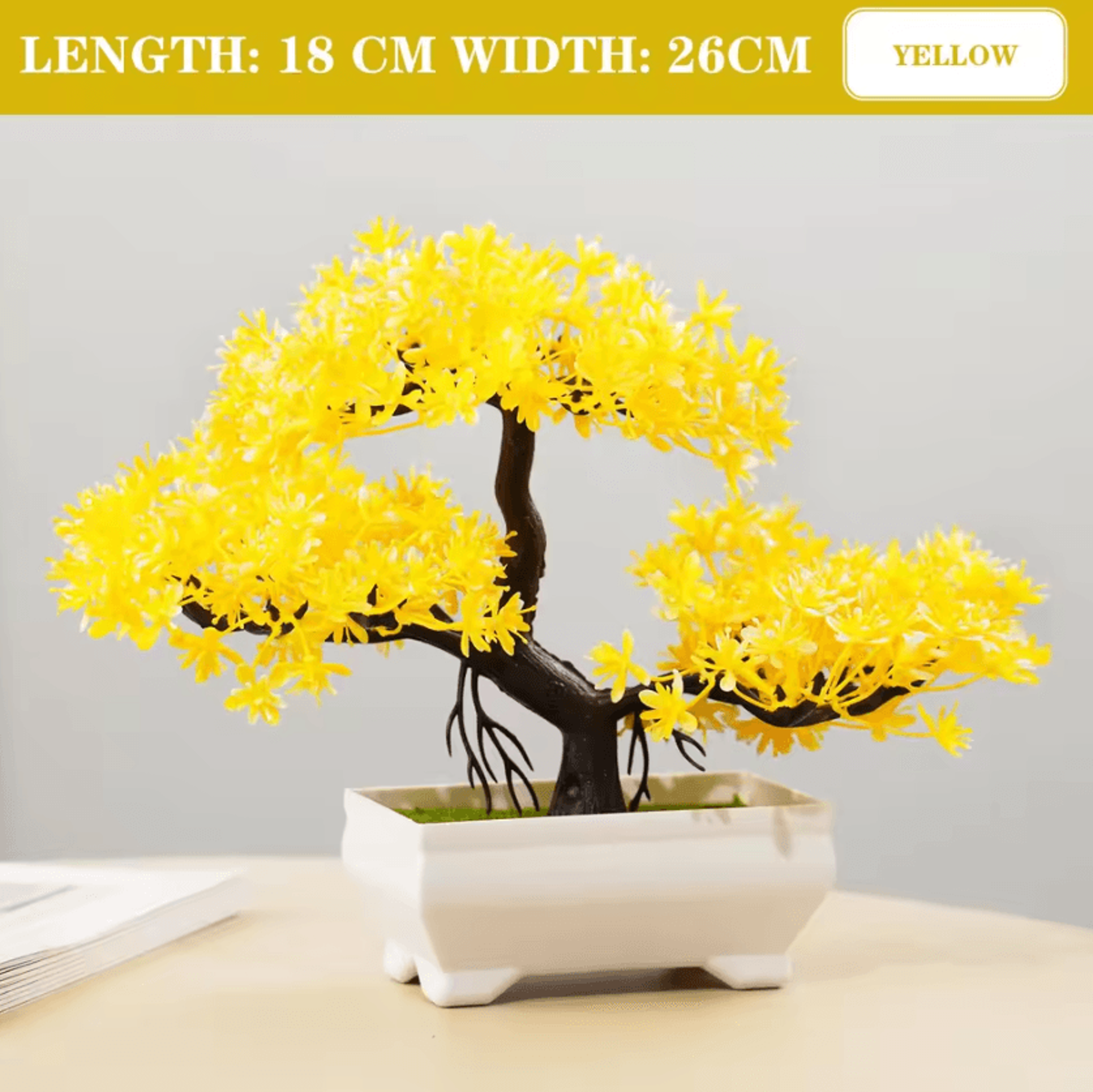 Mini Artificial Bonsai Plant  Realistic Potted Tree Decor For Home  Office 1
