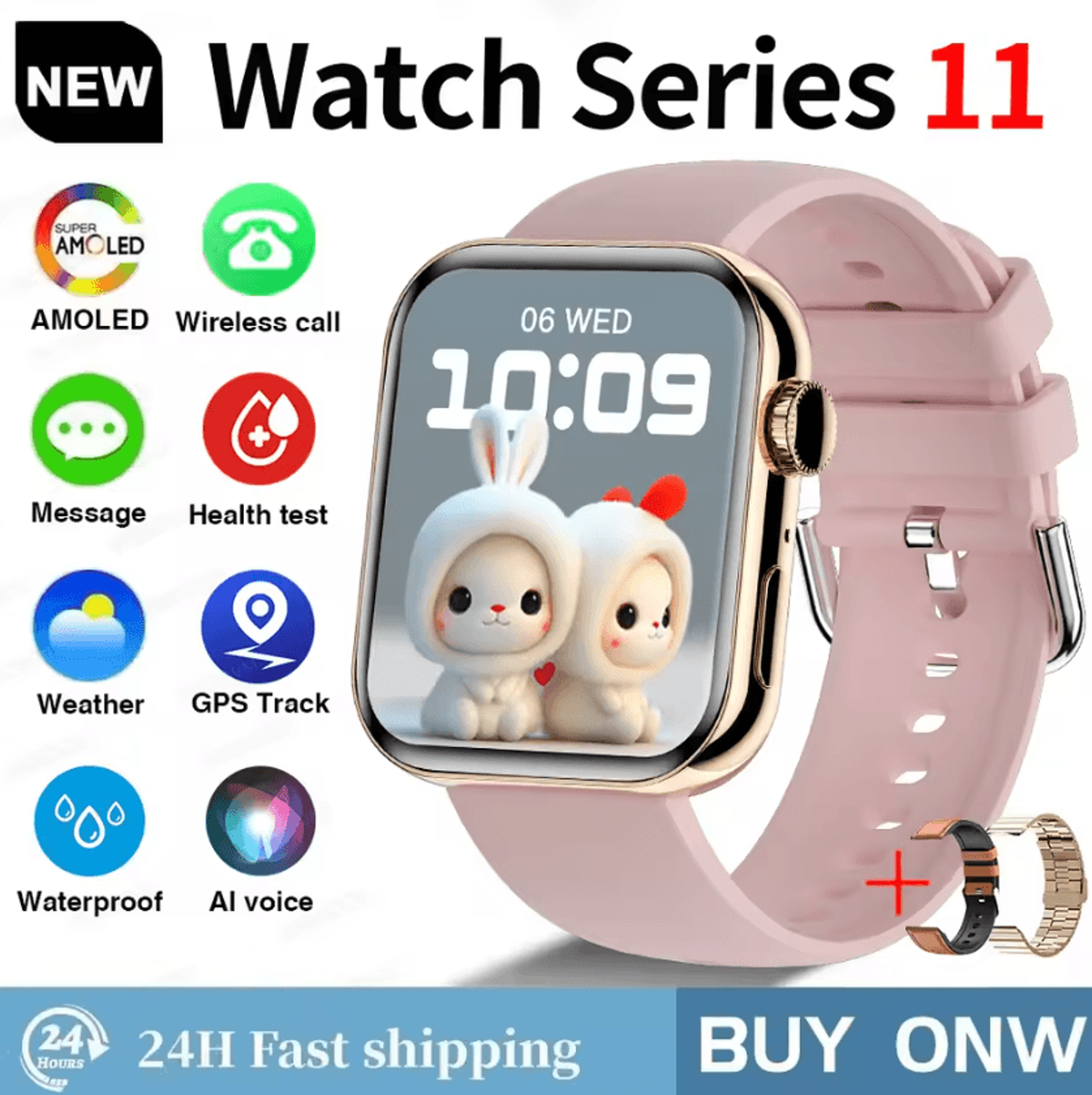 S11 AMOLED GPS Smartwatch With Bluetooth Call Waterproof  Sports Tracking 15