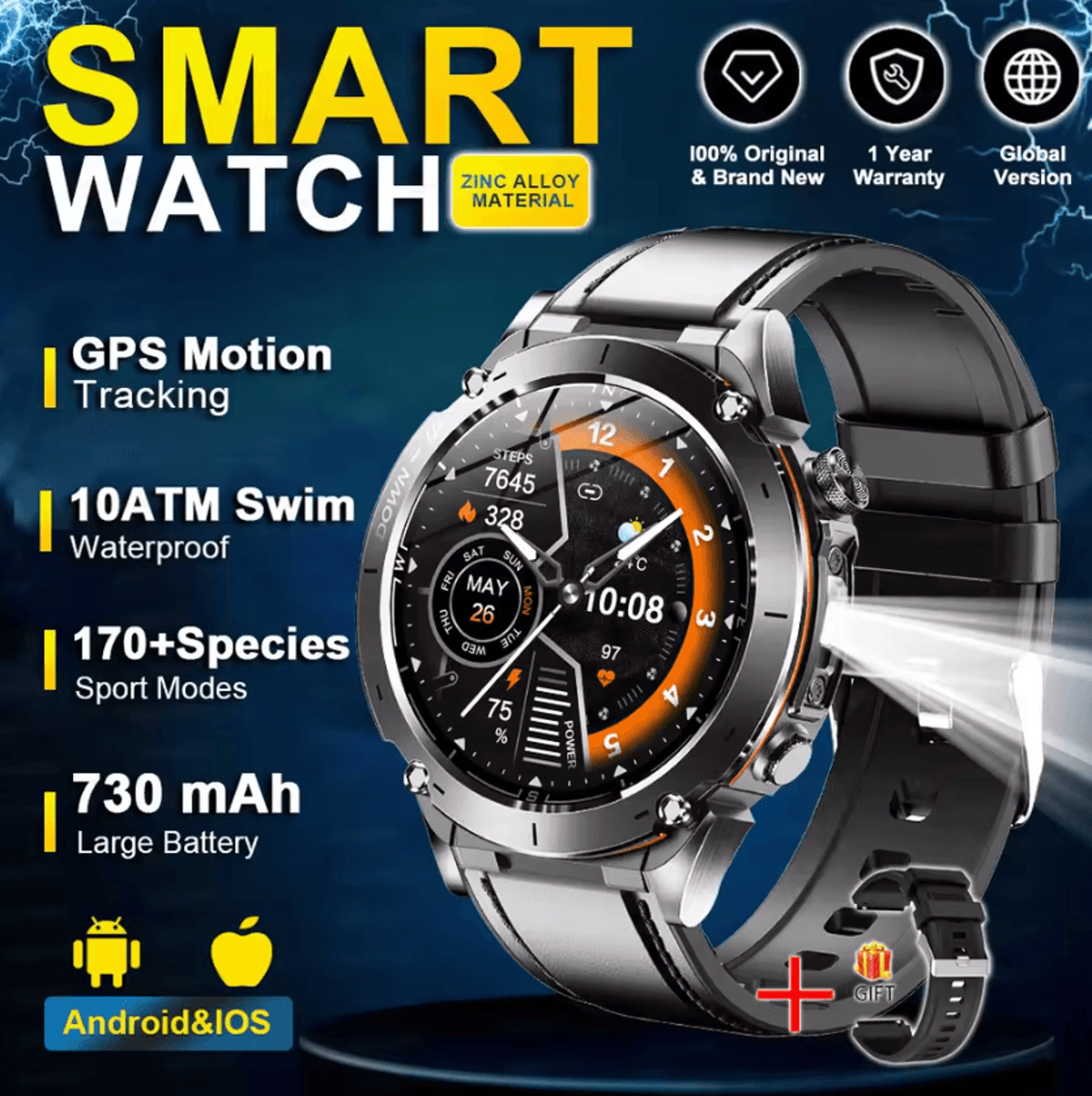 Stratos 4 Pro Rugged GPS Smartwatch With AMOLED Display  Outdoor Navigation 5