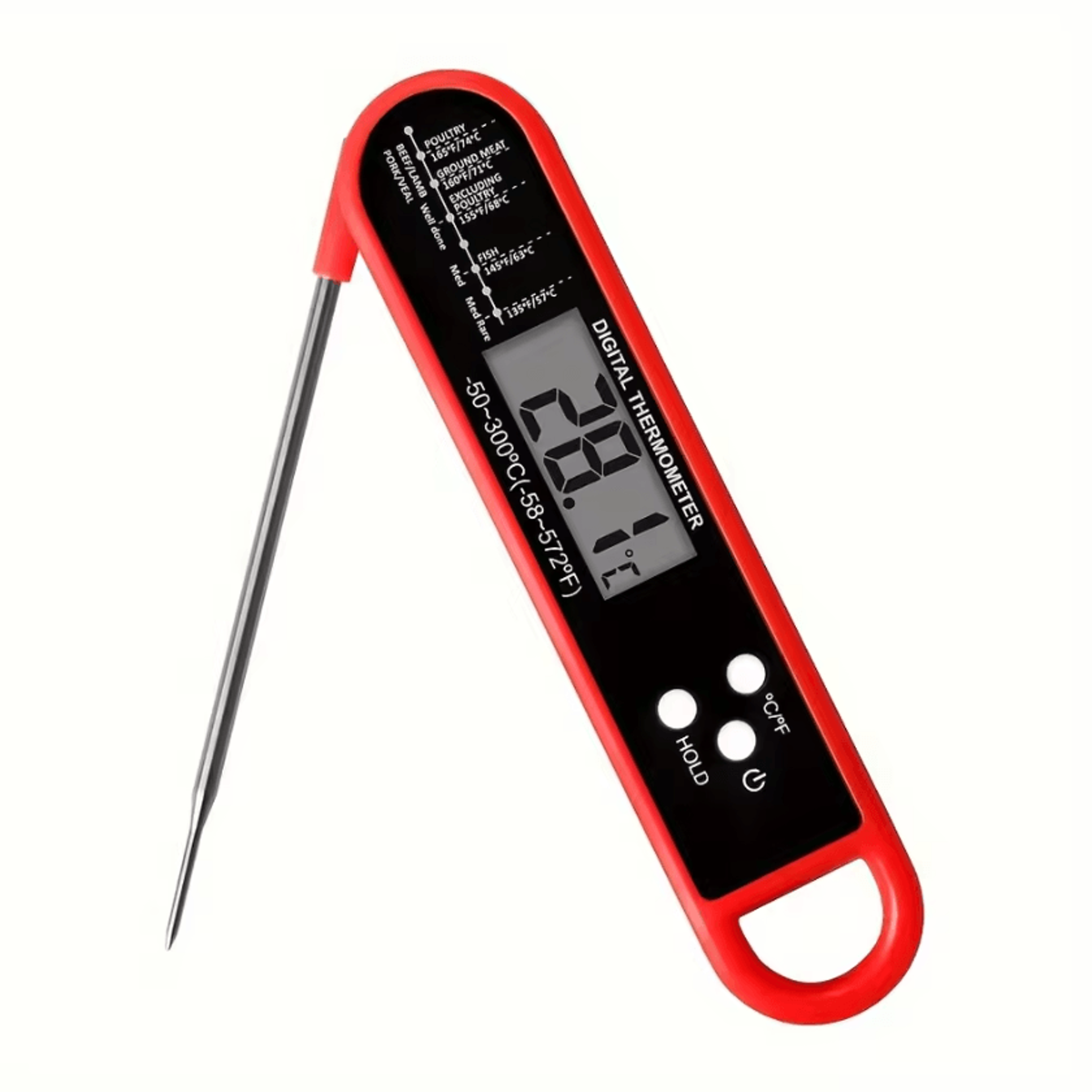 GrillMaster Pro Digital Instant Read Meat Thermometer With Waterproof Backlit Display 2