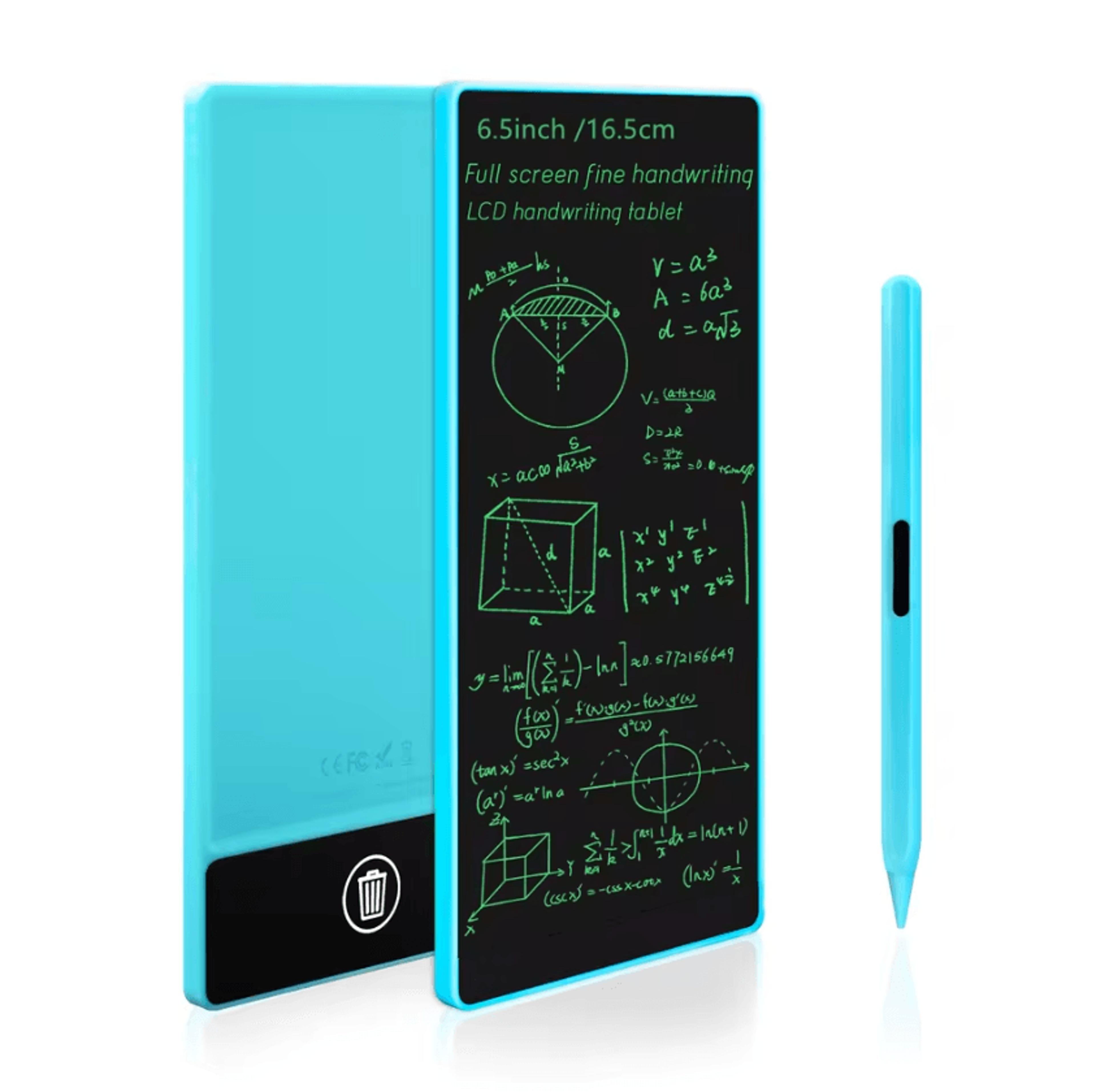 6.5-inch lcd writing tablet for kids full screen reusable drawing & learning pad