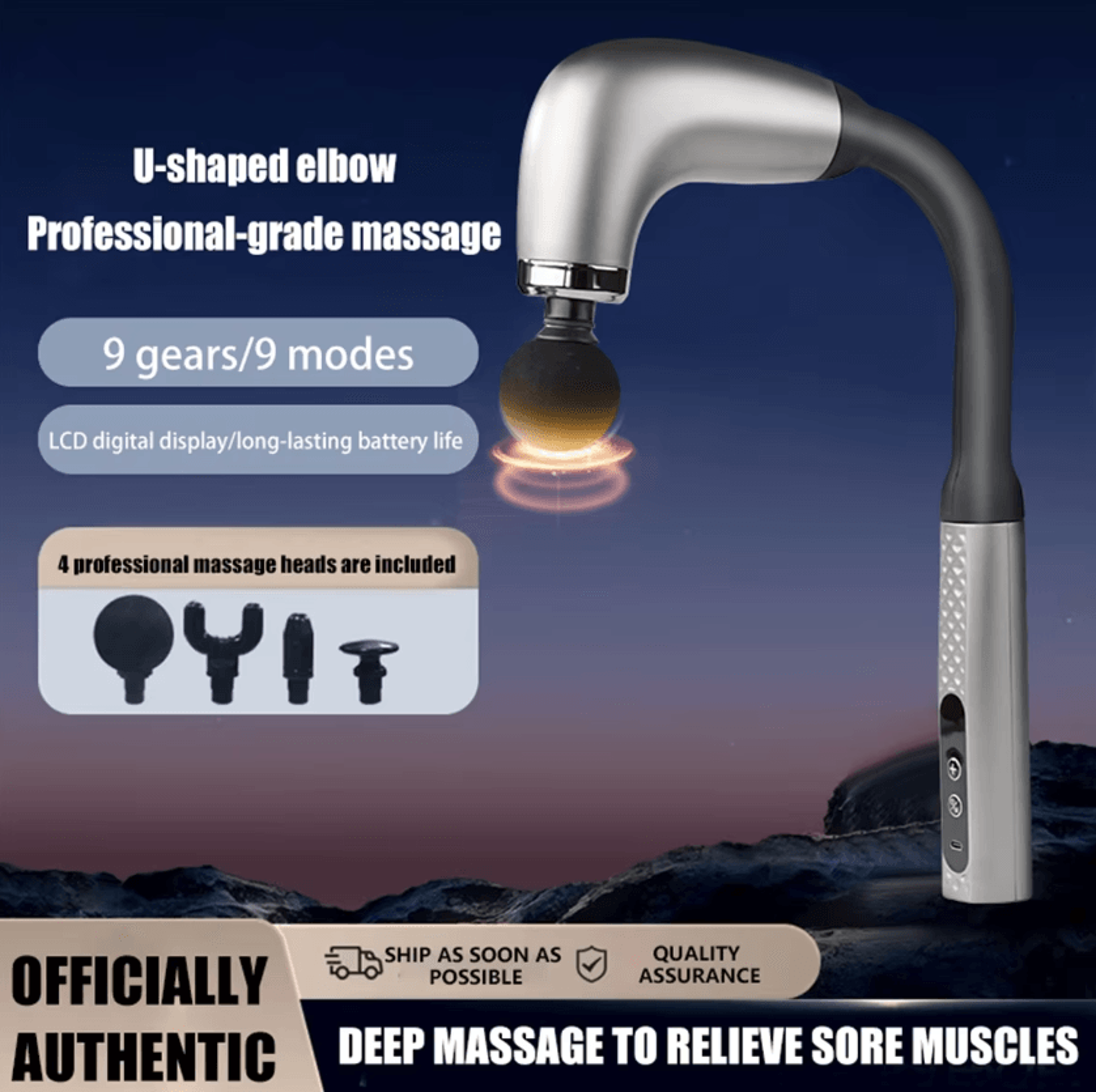 powerpulse electric fascia gun massager deep tissue muscle massage gun handheld fitness recovery tool