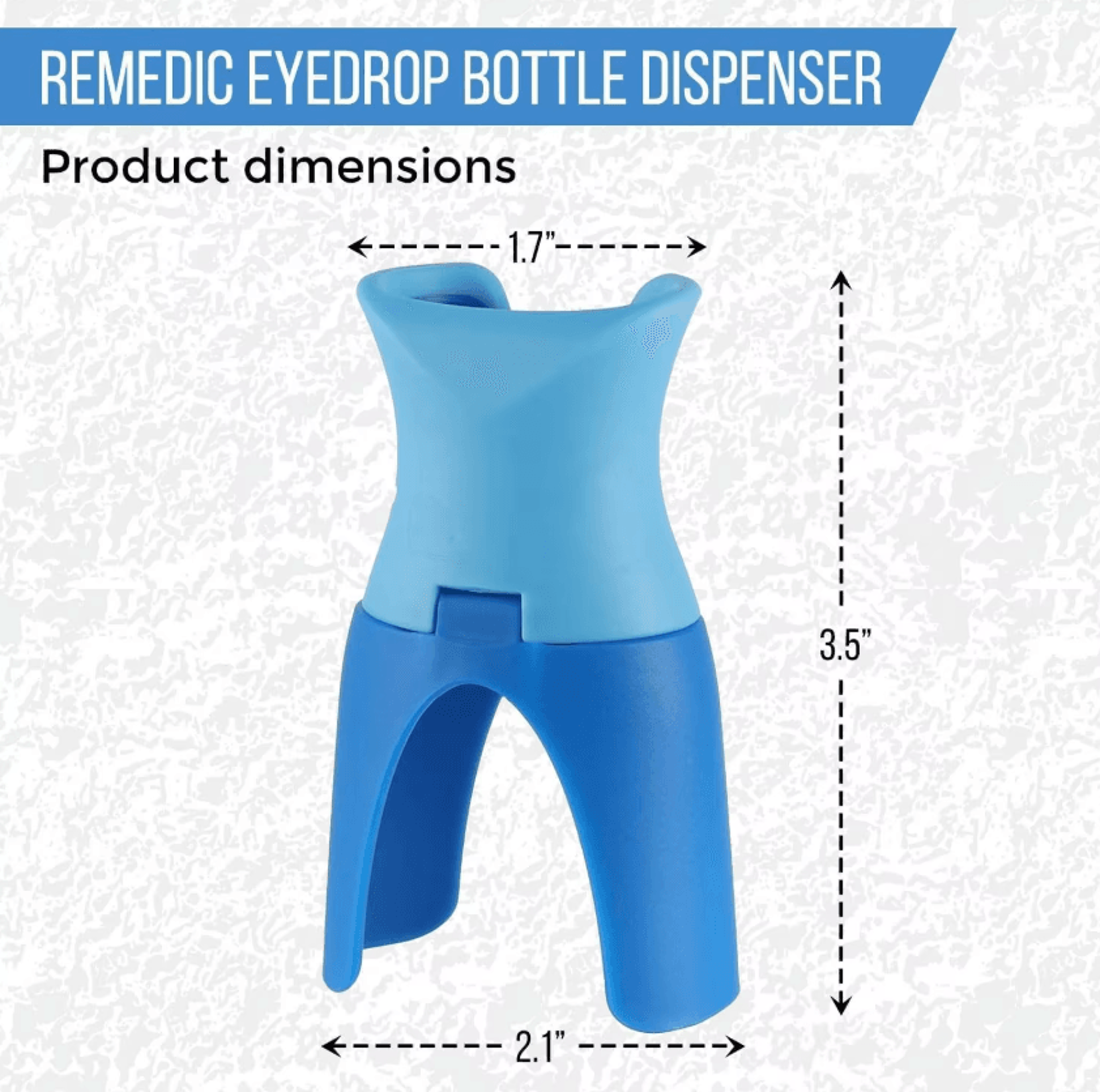EasyDrop Eye Drop Guide Aid Reusable Eyedrop Applicator Tool Precision Bottle Holder For Accurate U 1