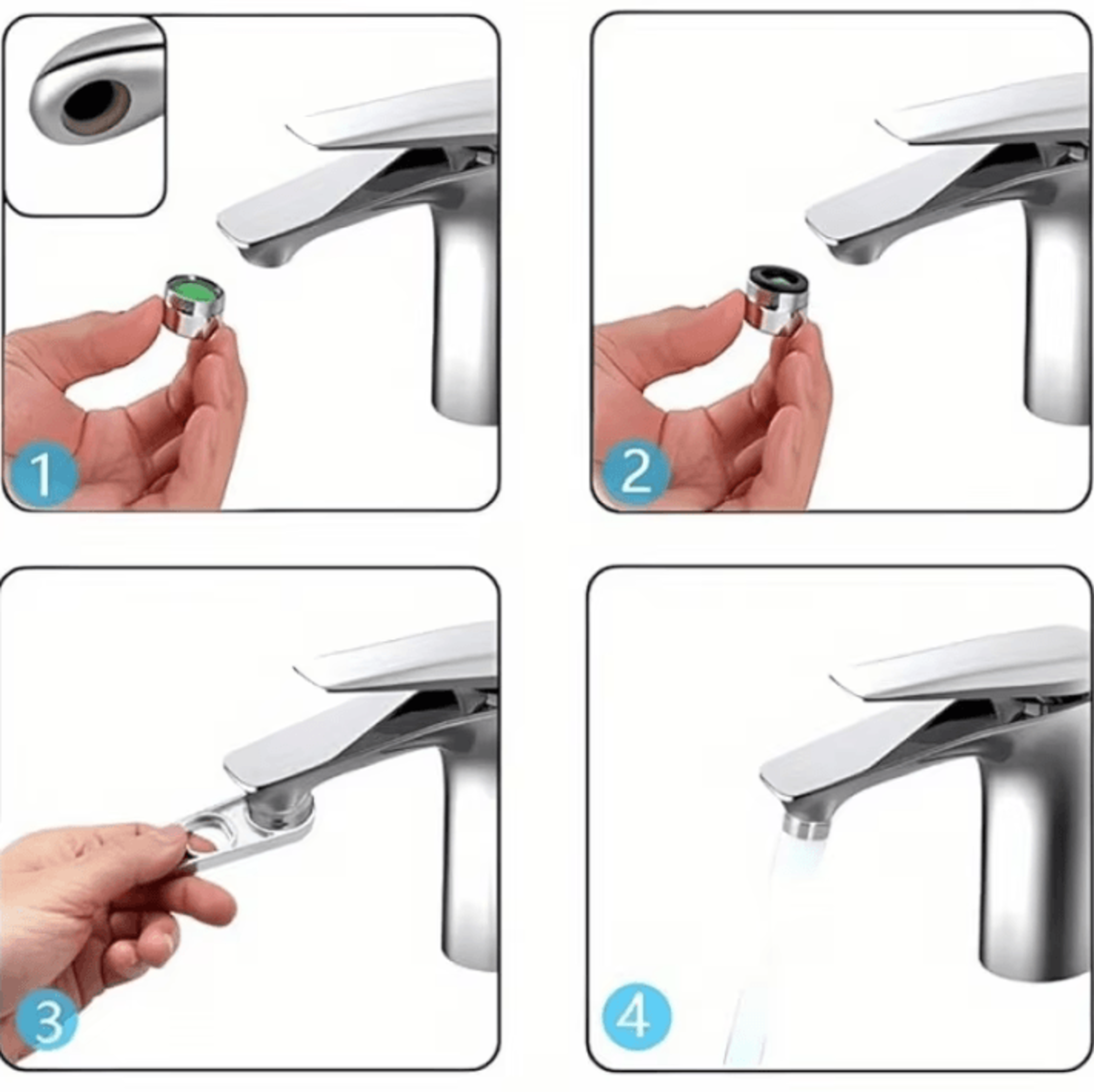 2 In 1 Faucet Aerator Wrench Water Flows Adjusting Faucet Bubbler Wrench Plumber Home Bathrooms Fau 4