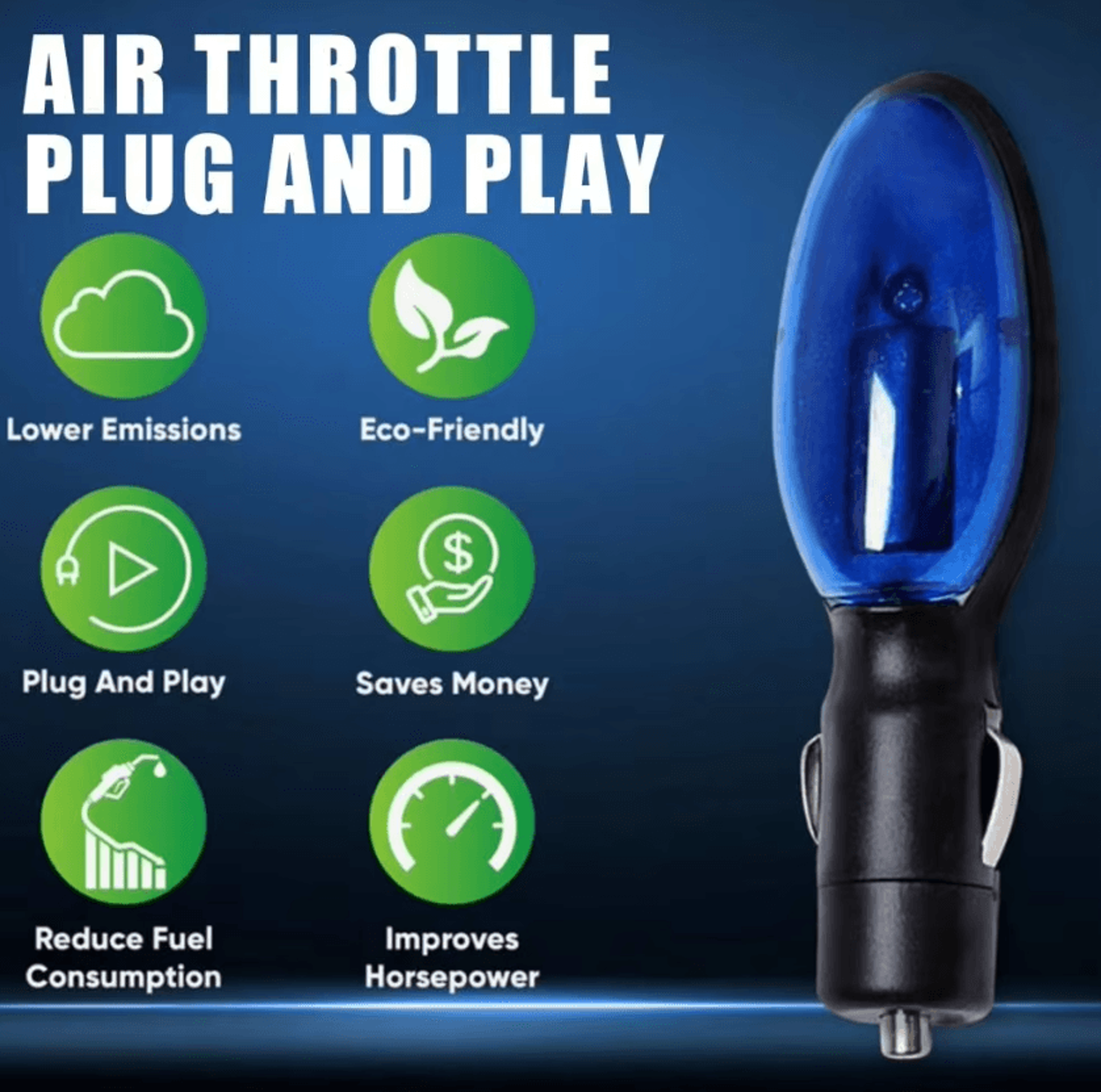ecodrive pro car fuel saver device portable fuel economizer plug & play gas saving tool