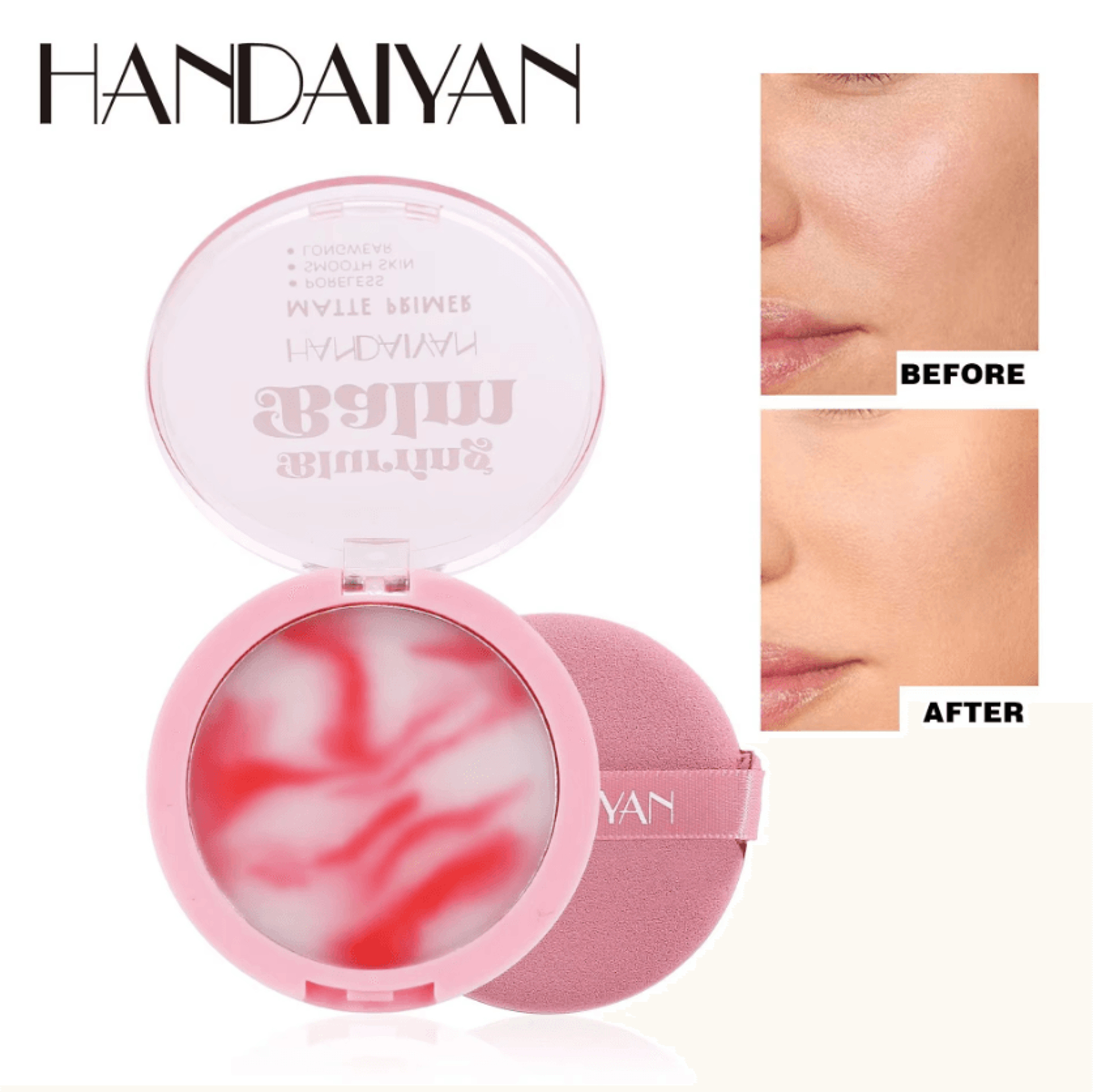 oil-control matte loose powder with puff – waterproof long-lasting setting finish