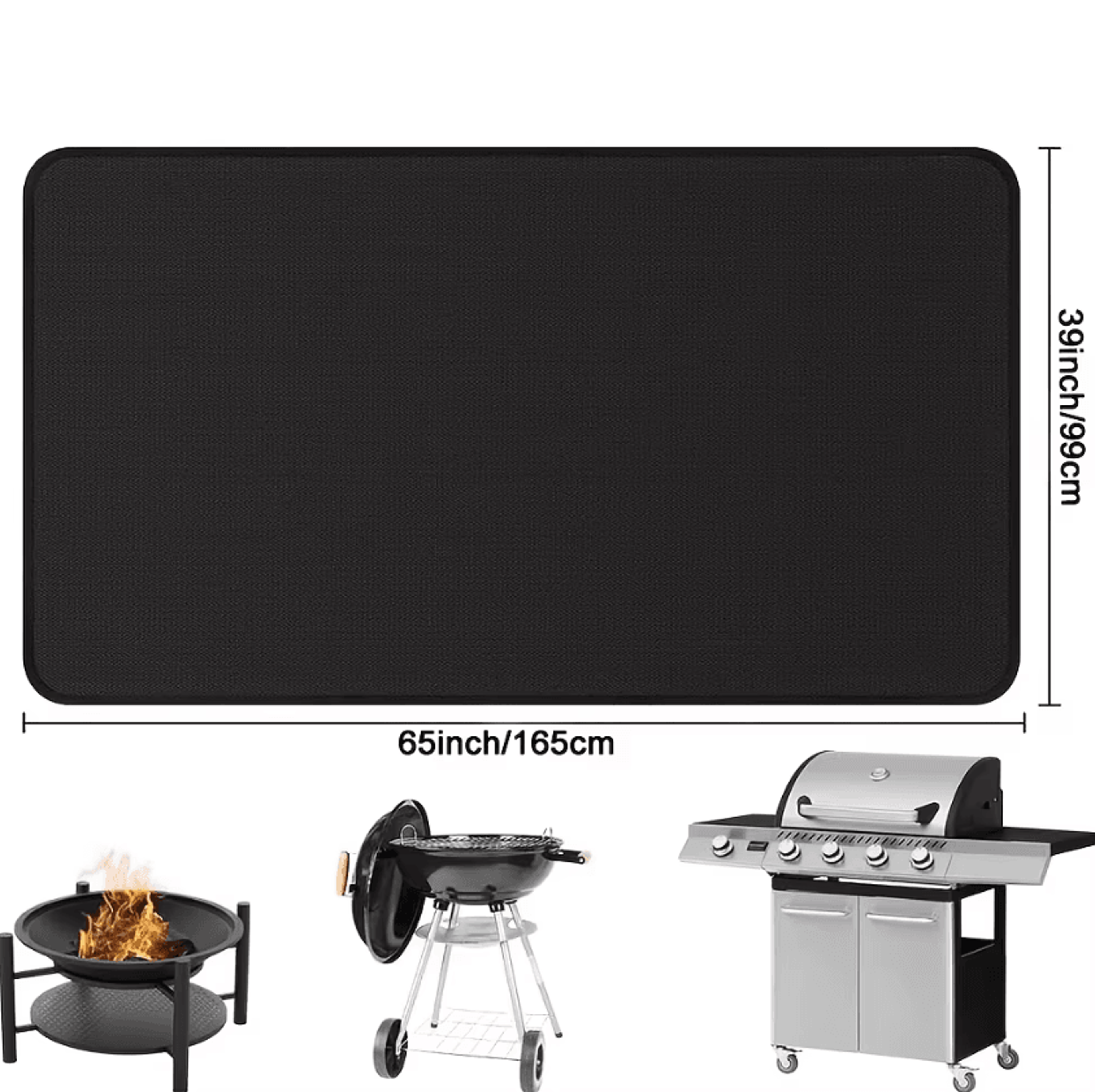 fireproof bbq floor protection mat – heat-resistant outdoor grill pad