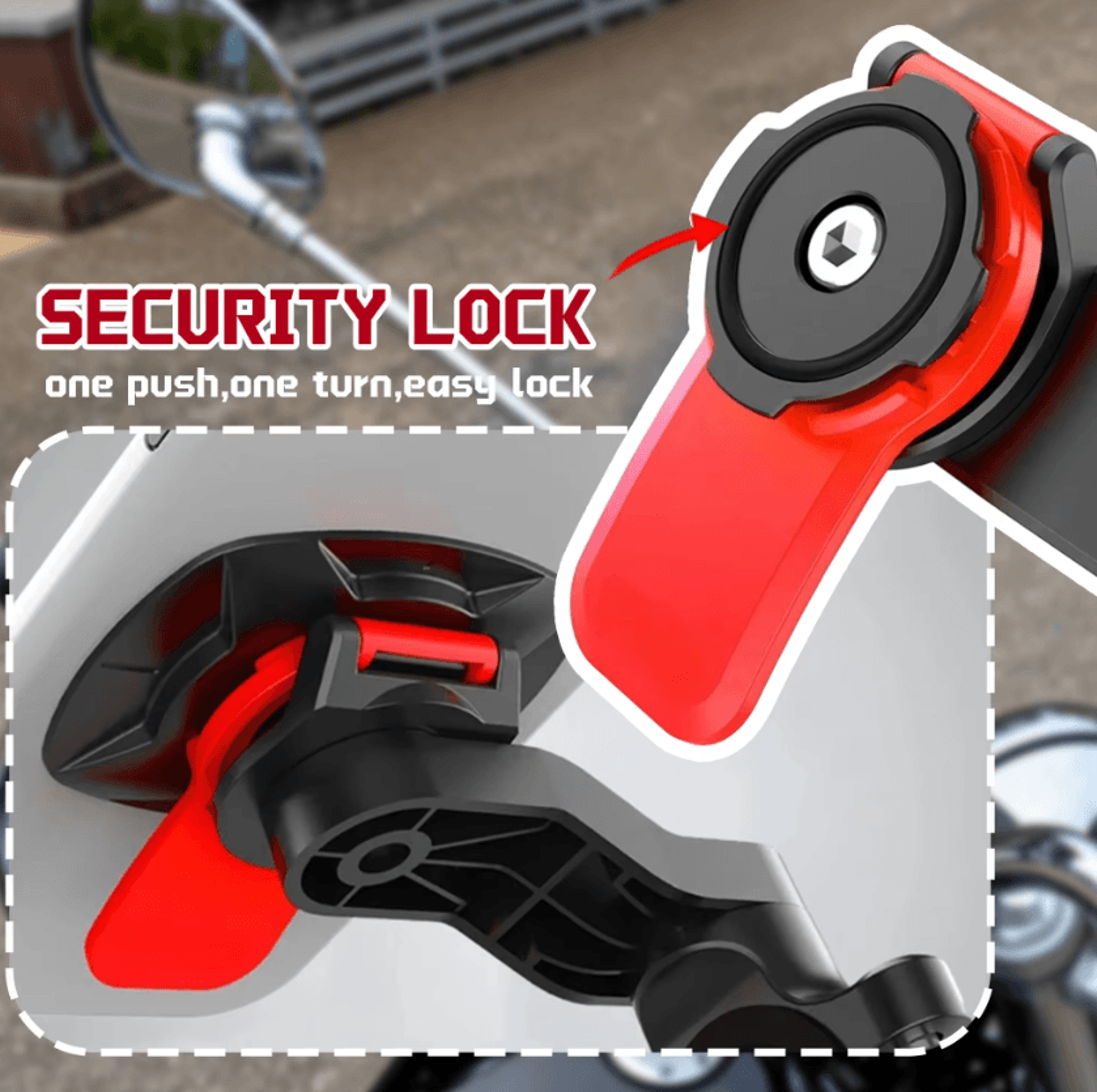 360 Rotating Motorcycle  Bicycle Phone Mount  AntiShock Vacuum Suction Holder 2