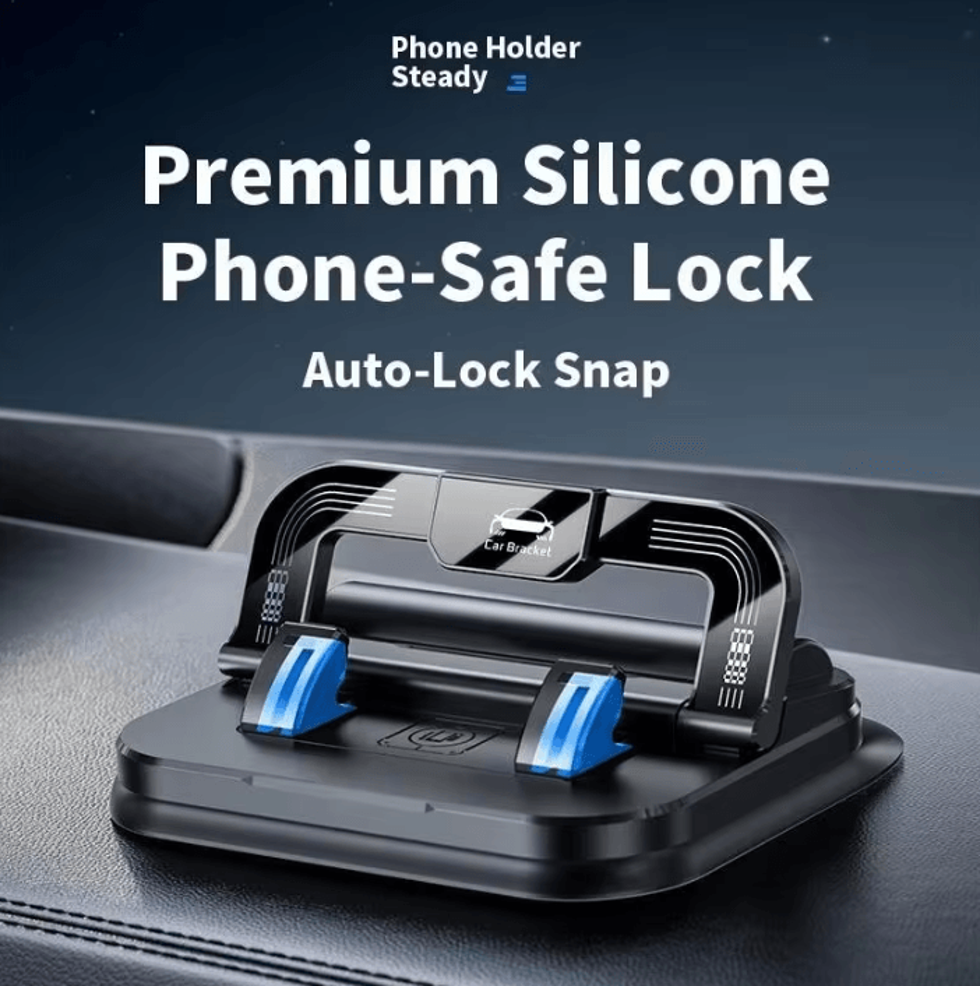 360 Rotating Dashboard Phone Holder  Universal Car Mount With Number Plate Design 3