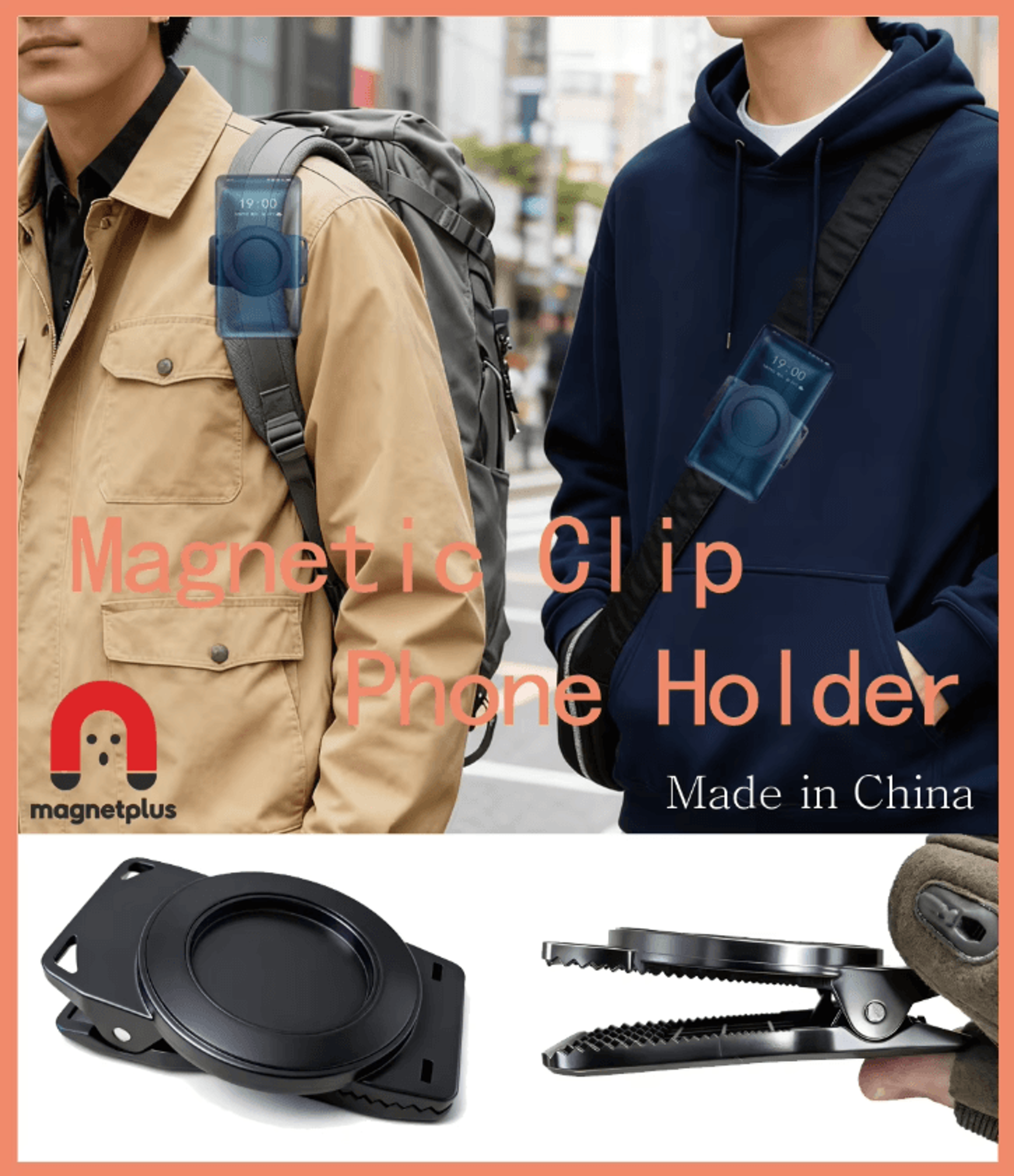 magsafe magnetic belt clip phone holder – hands-free backpack & waist mount