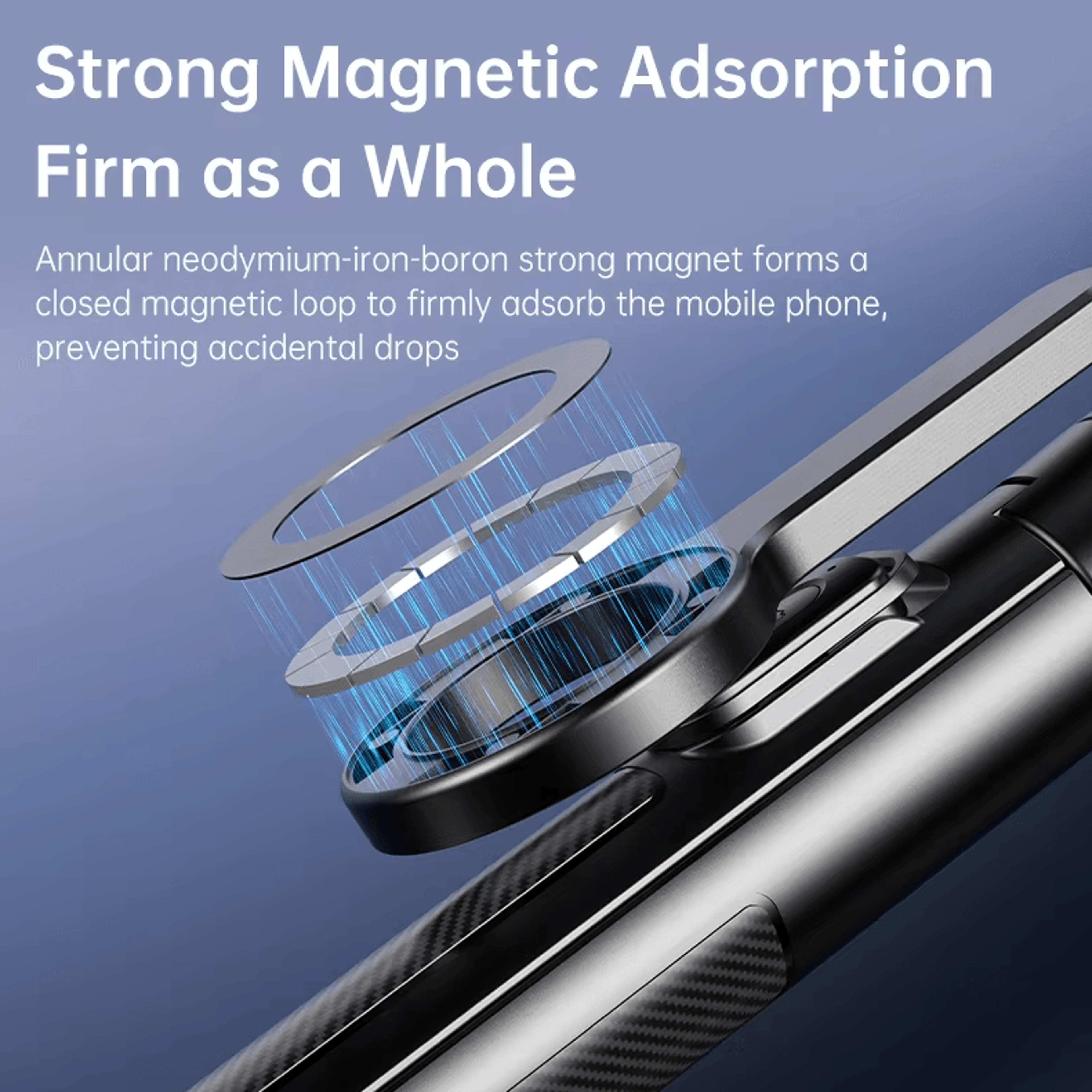 T18 Magnetic Phone Tripod Selfie Stick With Wireless Grip  Desktop Stand 2