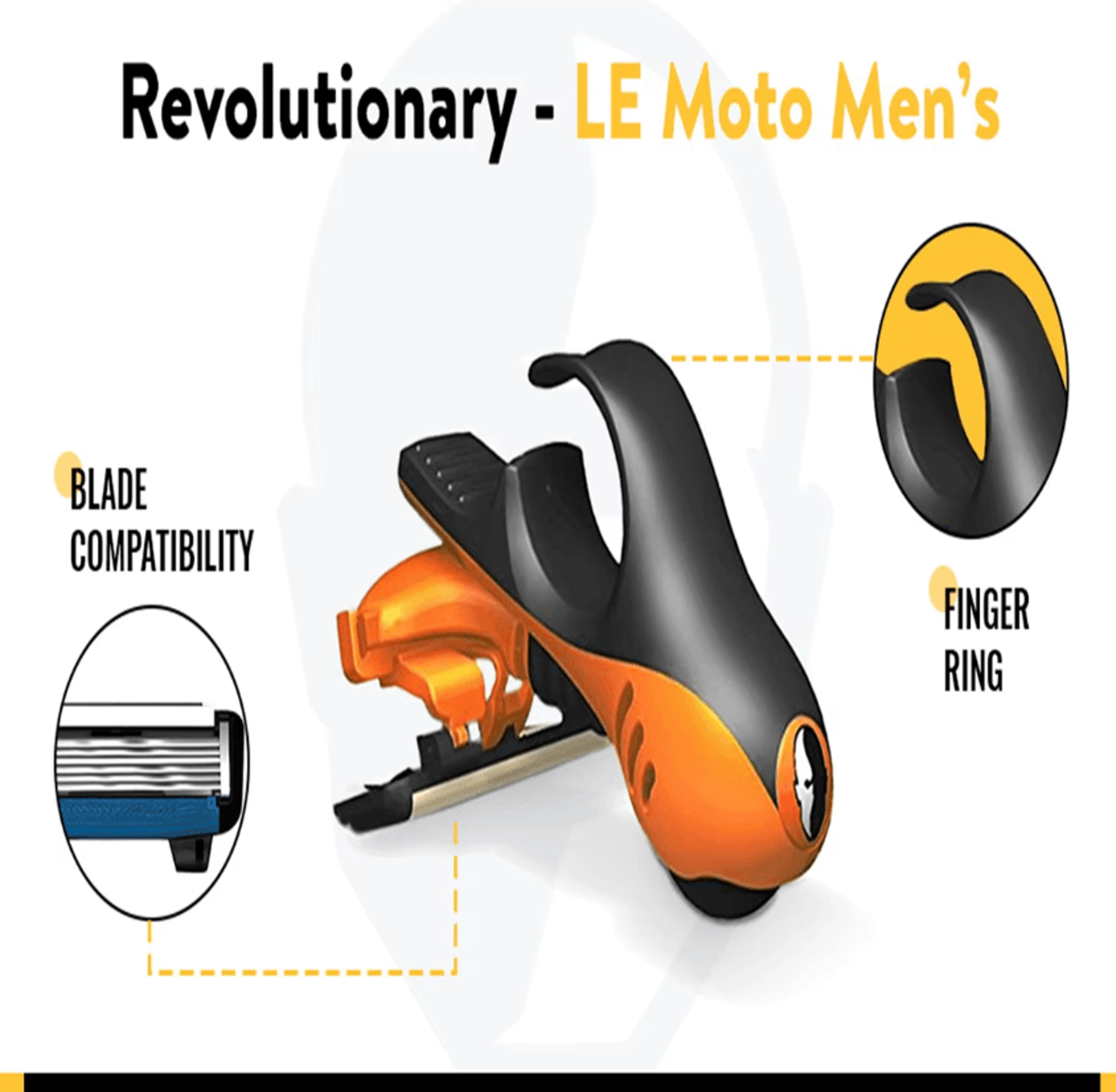 mens dual suspension head shaving razor for smooth skull grooming