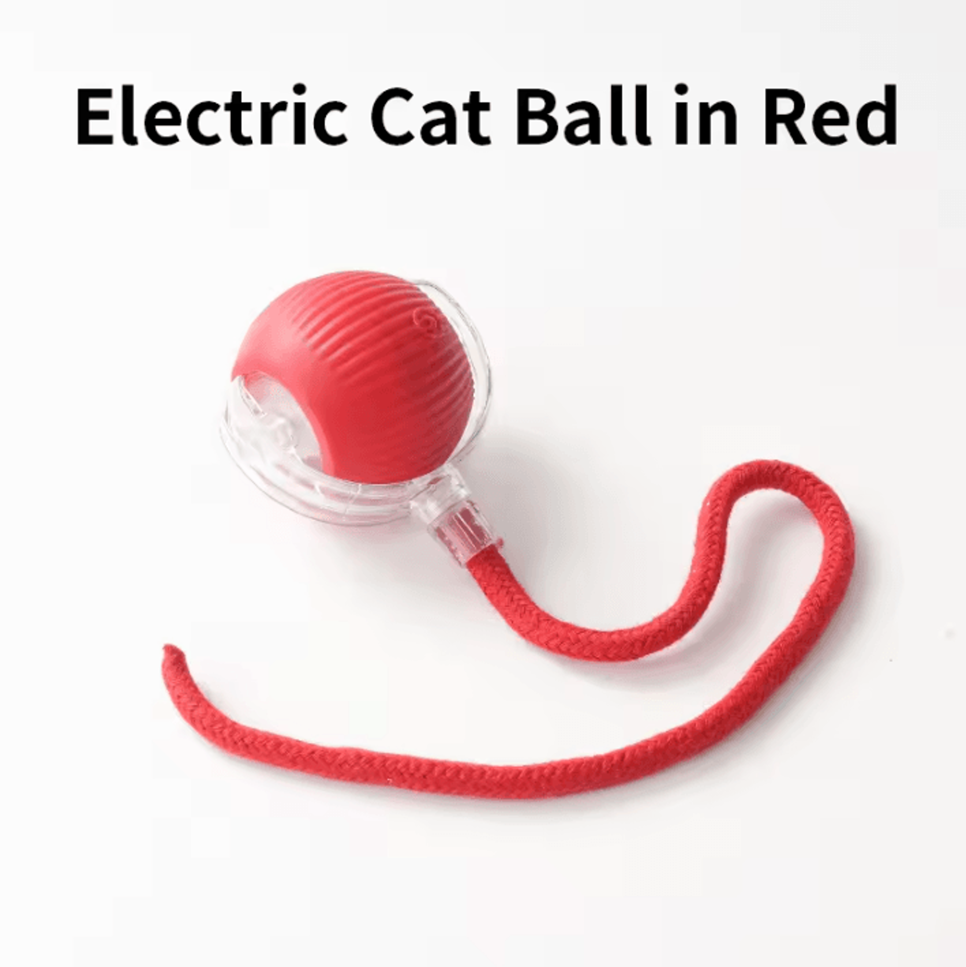 Smart Interactive Cat Ball Toy USB Rechargeable Rolling Teaser With Tail 4