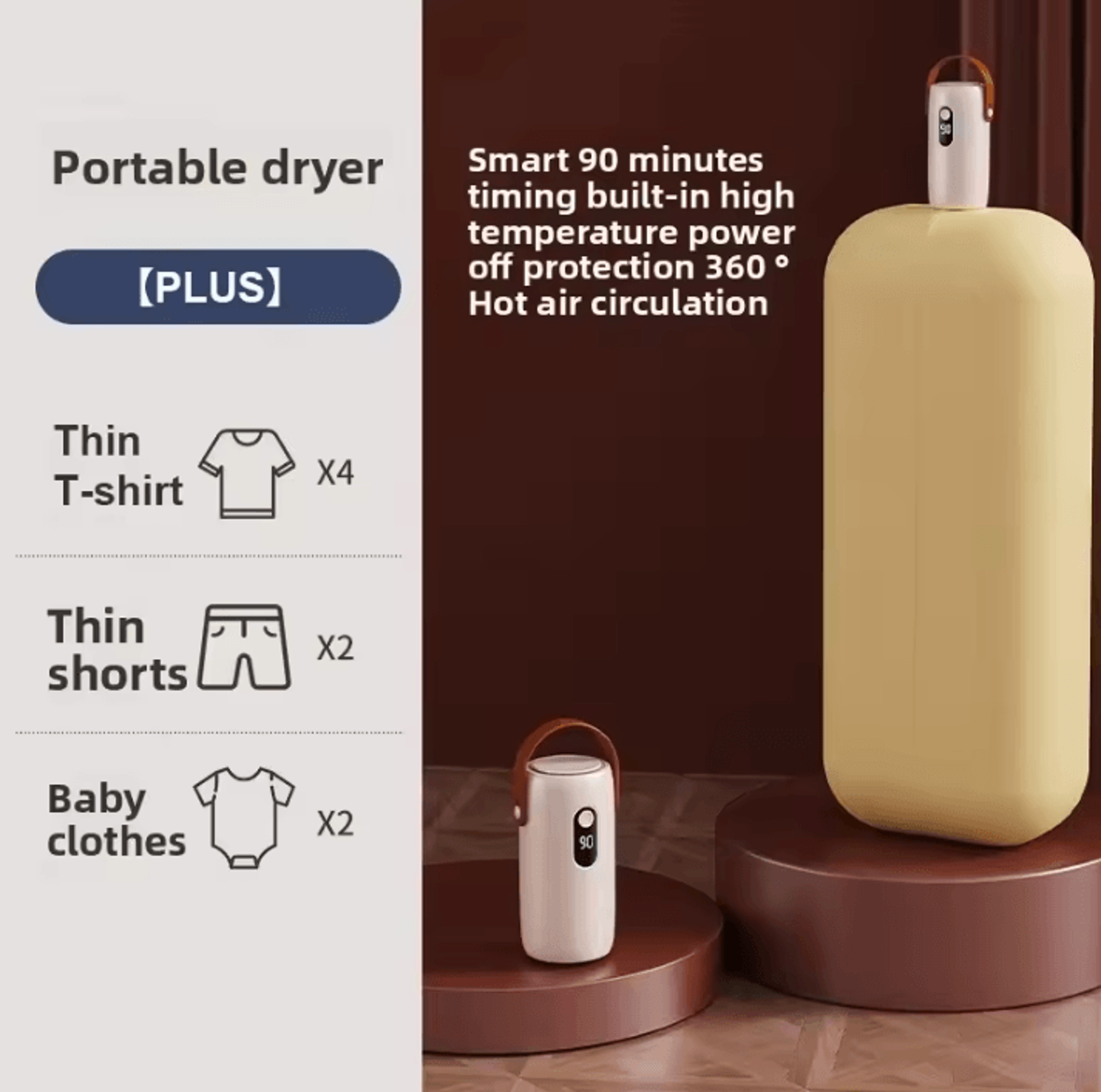 Portable Foldable Electric Clothes Dryer  Compact Laundry Drying Solution For Travel Dorm  Apartmen 3