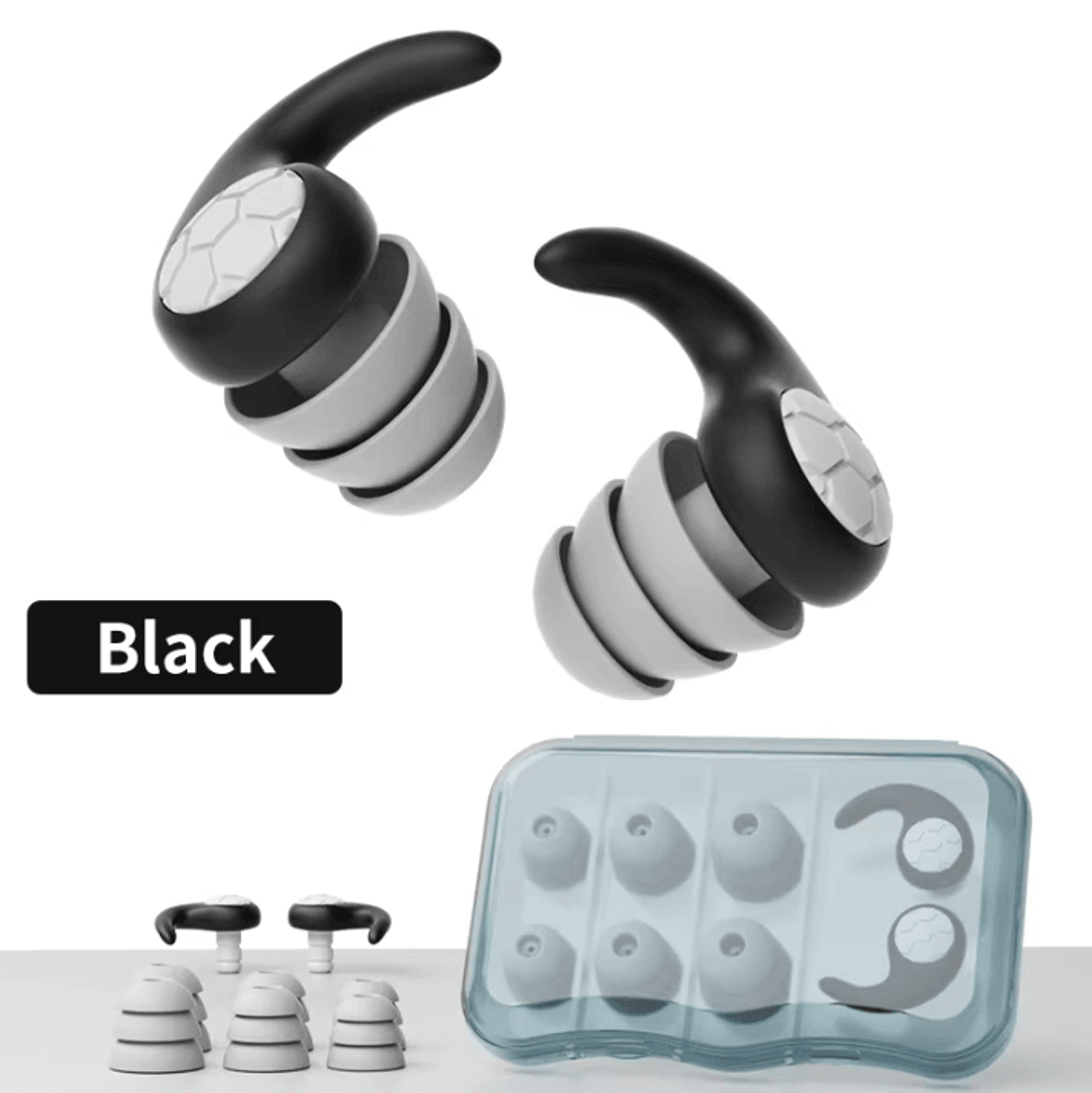 Waterproof NoiseReducing Ear Plugs Set  Soft Silicone Sleep  Swimming Protection 5