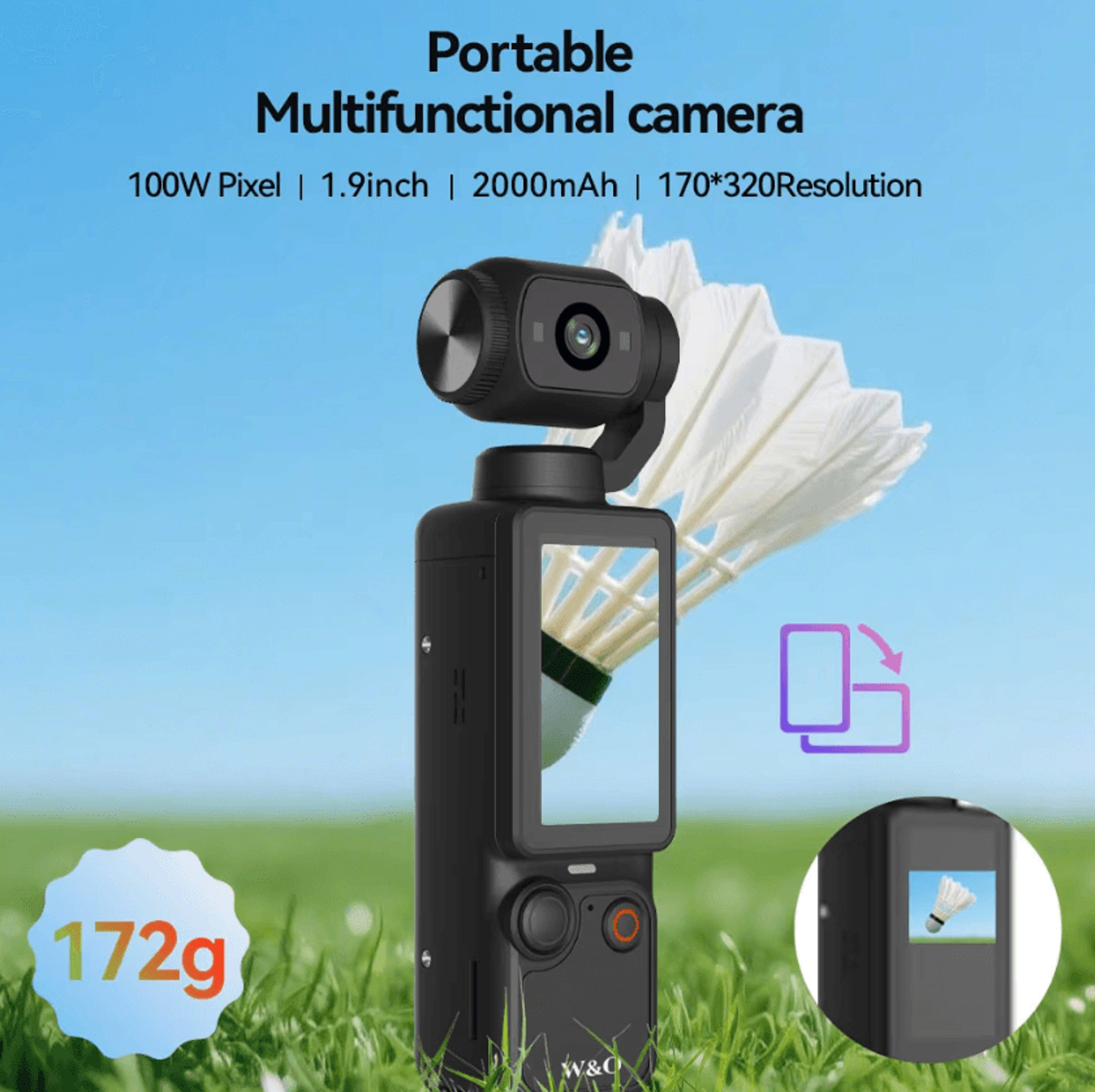 1080p wifi mini wearable sports camera – portable action cam with 32gb card for travel & vlogging