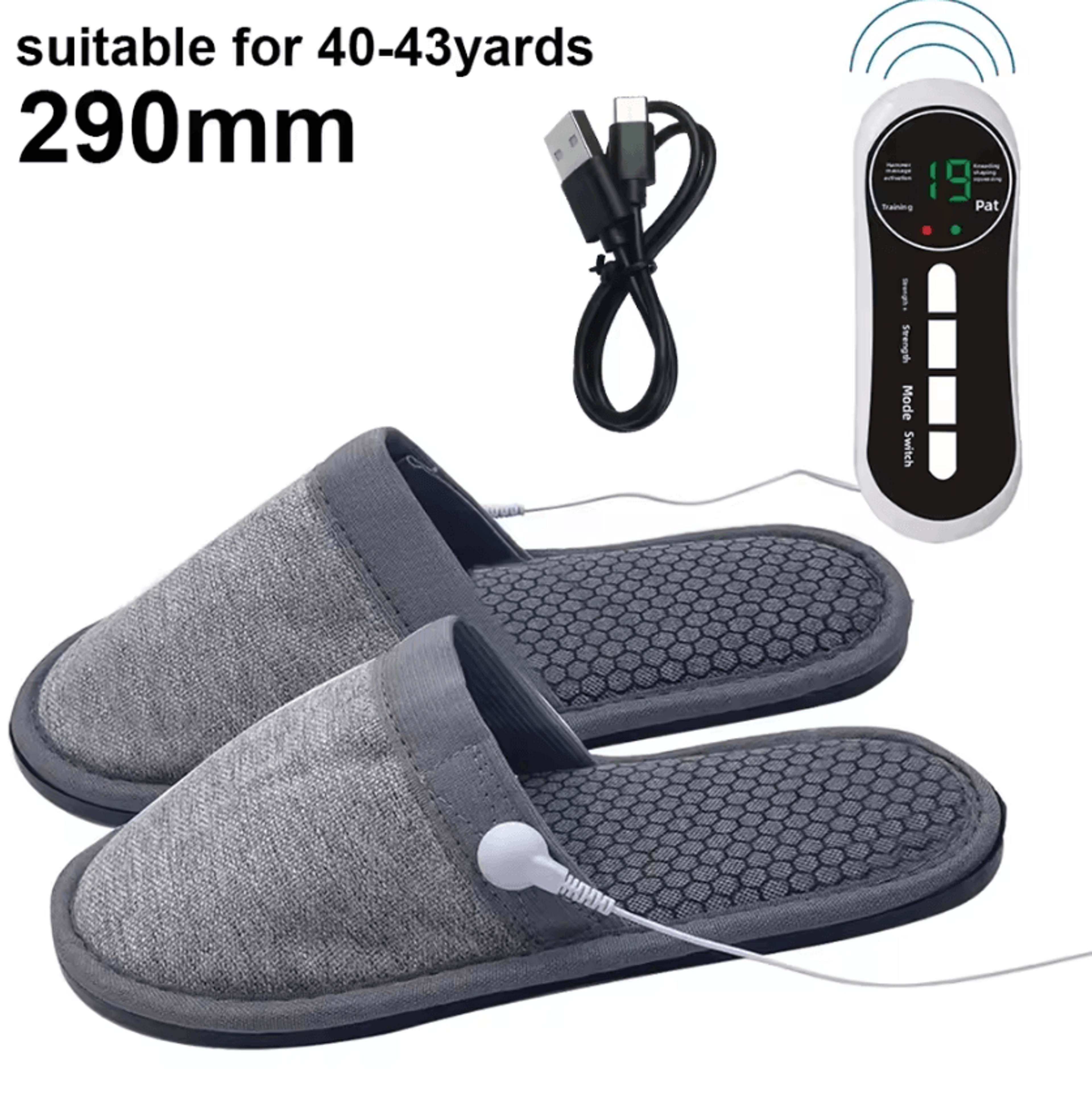 Rechargeable EMS Foot Massager Slippers  Electric Foot Massage Shoes With Remote Control 3