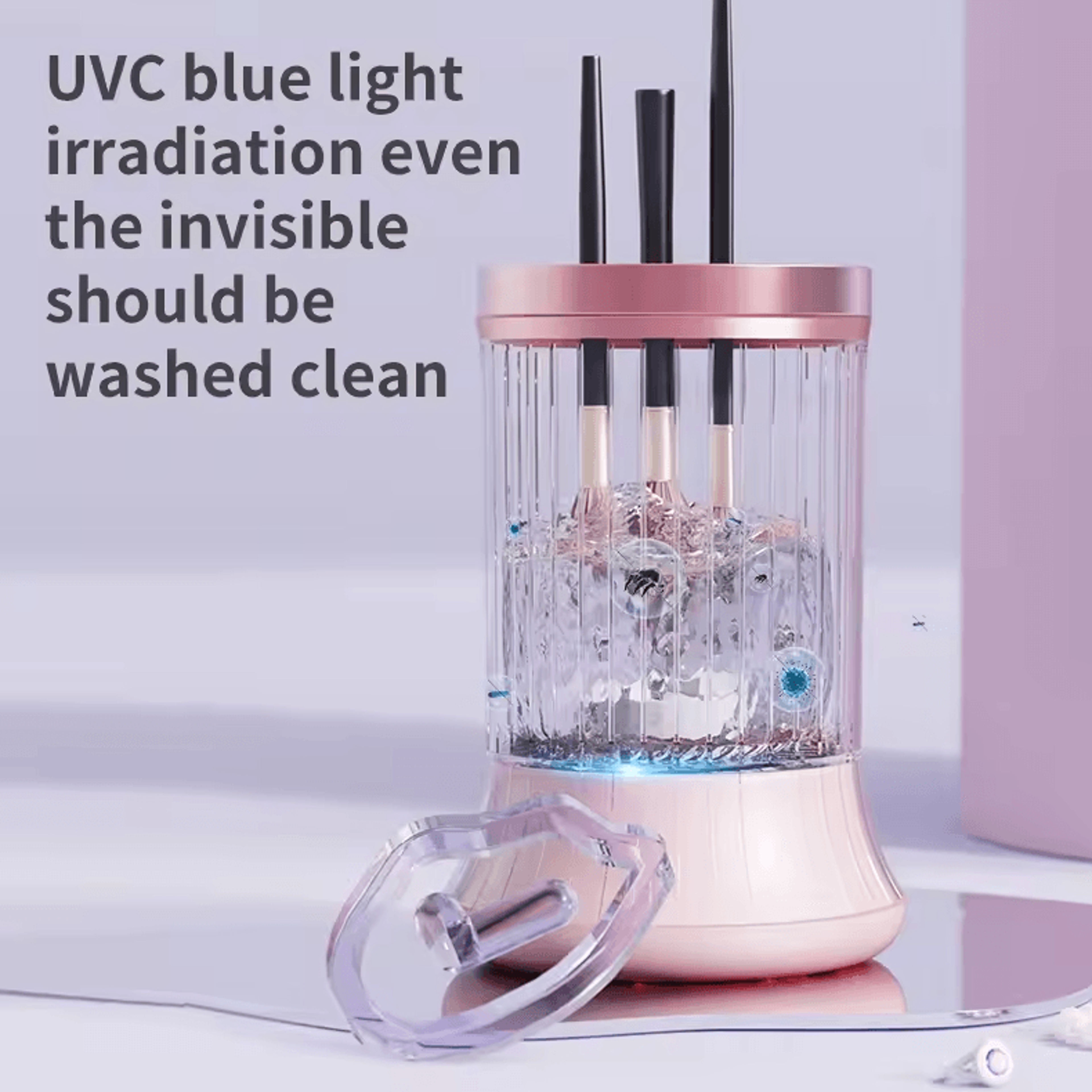 Rechargeable Makeup Brush Cleaner  Dryer  Automatic Deep Clean Beauty Tool 0