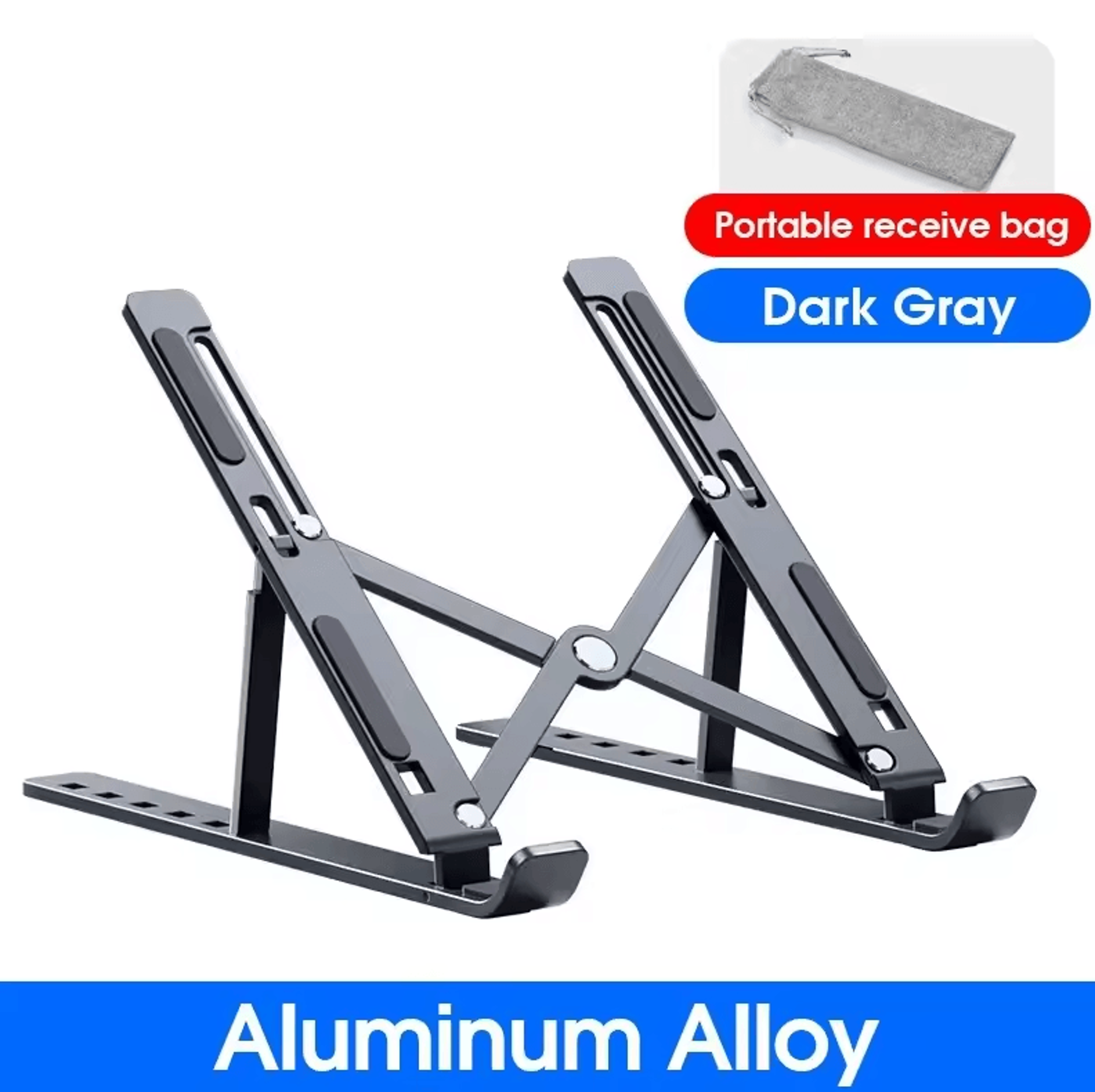N8 Adjustable Aluminum Laptop Stand  Foldable Cooling Ergonomic Notebook Holder 1