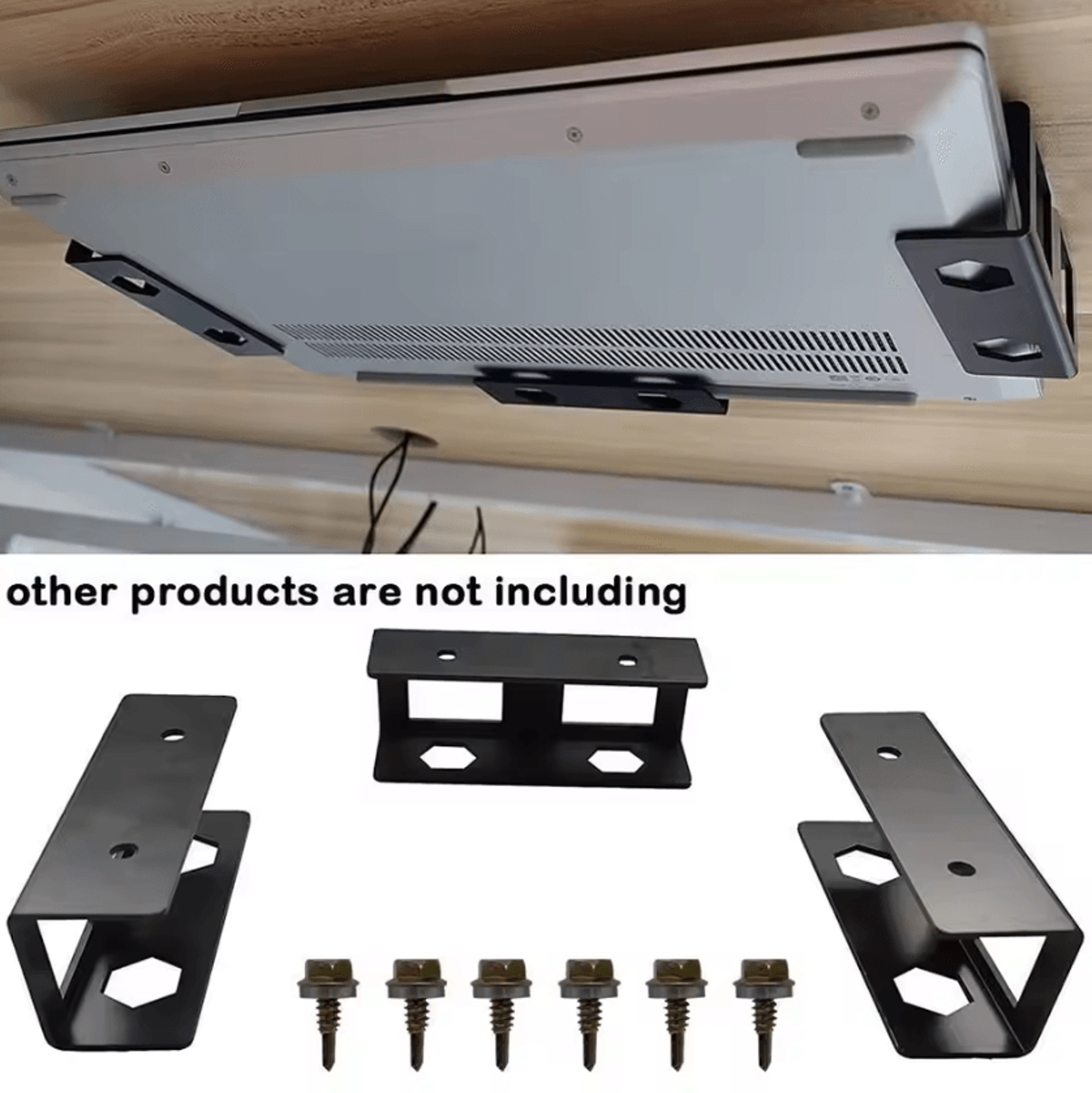 SpaceSaver Under Desk Laptop Holder Mount  Portable Hidden Desk Organizer 0