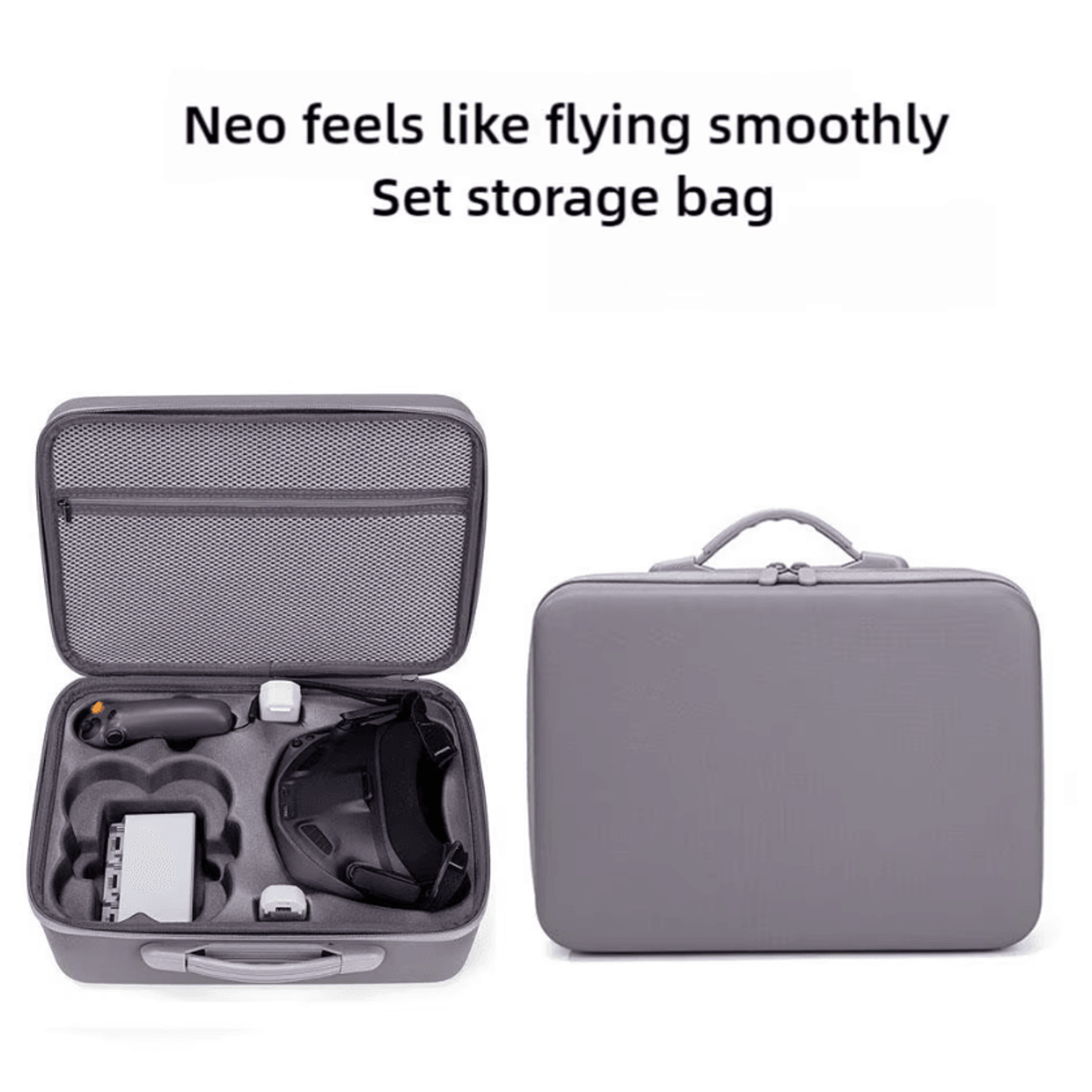 aeroguard dji neo hard carrying case – shockproof travel storage for fly more combo