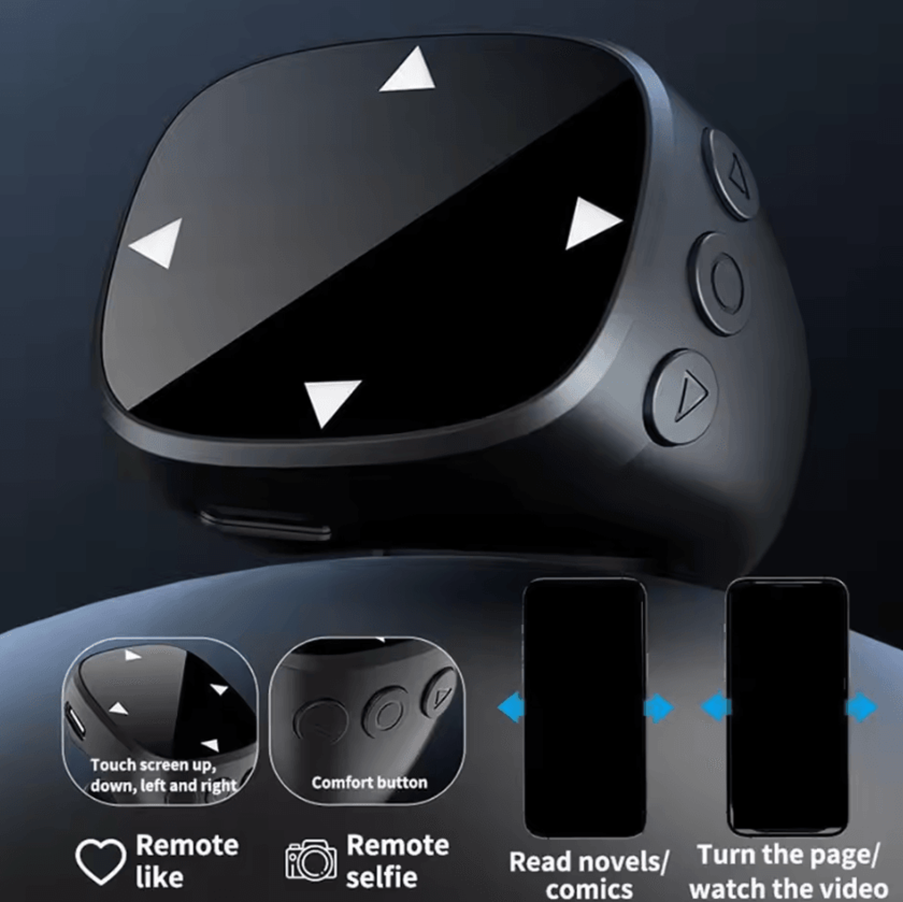 Smart Touch Bluetooth Page Turner Remote  HandsFree Video  Mobile Control Device 0