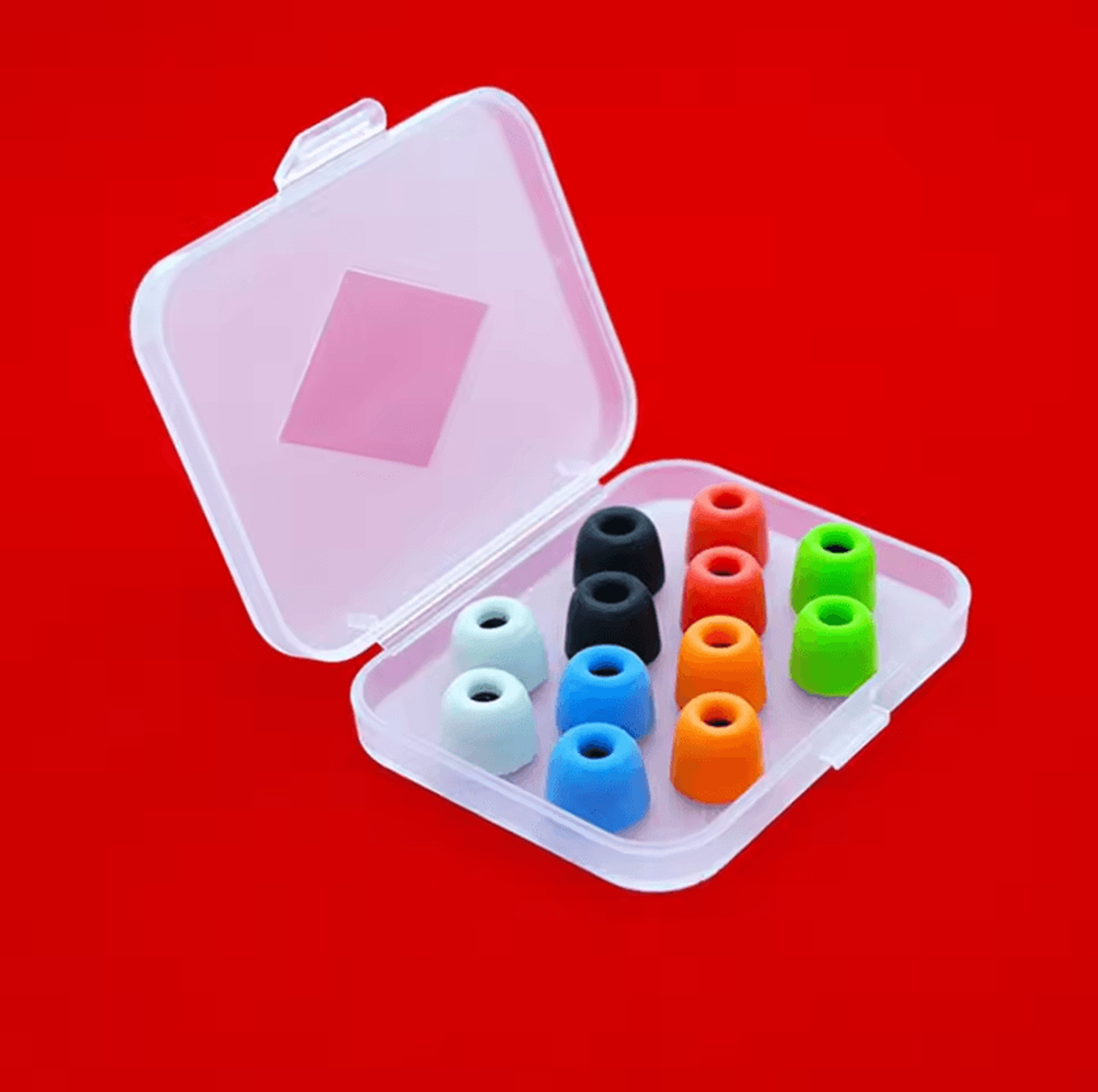 Portable Transparent Silicone Eartip Storage Box  Dustproof Case For Memory Foam Tips 2