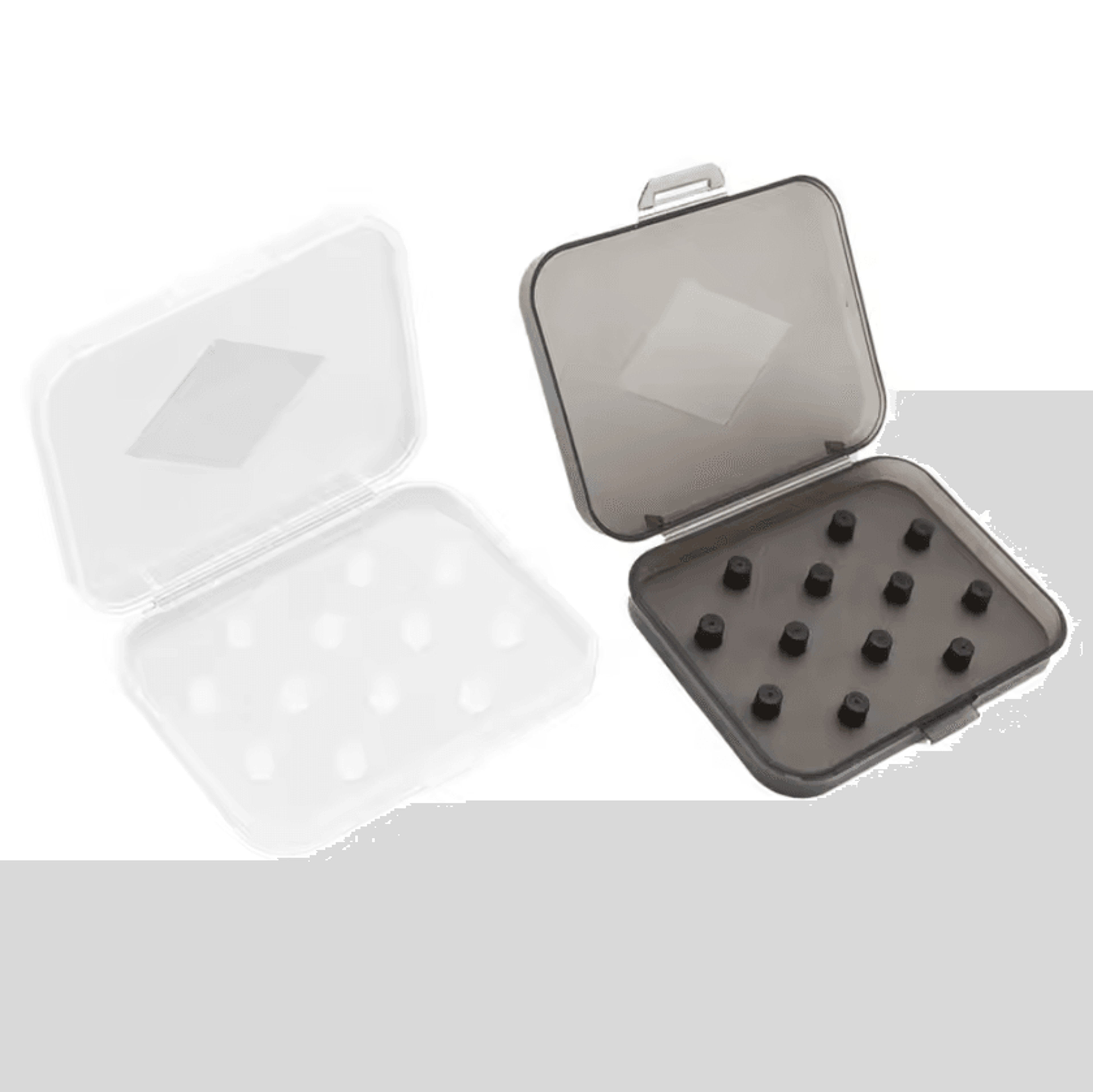 Portable Transparent Silicone Eartip Storage Box  Dustproof Case For Memory Foam Tips 3