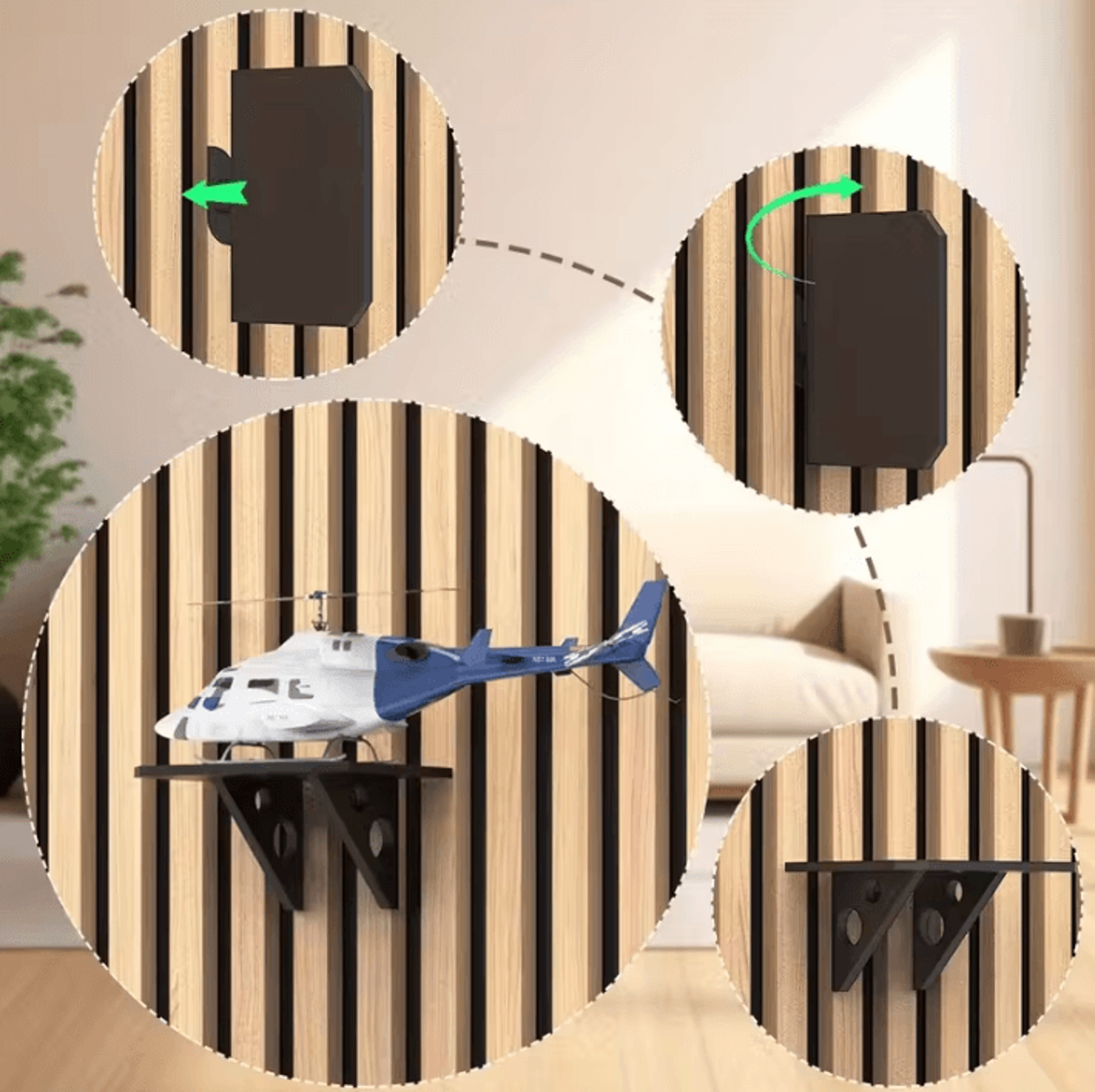 Adjustable Acoustic Panel Mount Bracket  NonPerforated Soundproof Foam Board Holder For Office  Stu 1