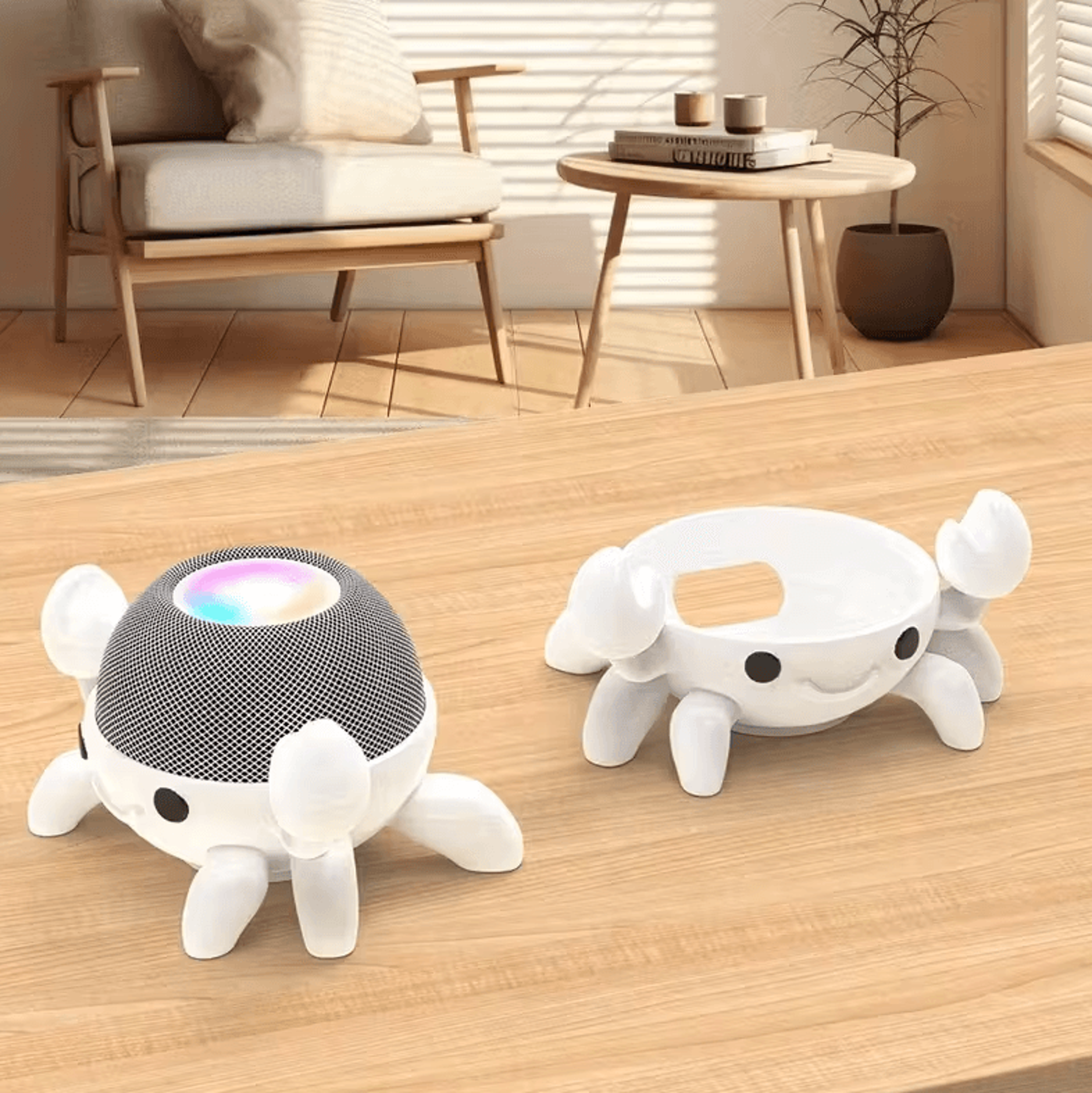 Cute Crab Audio Stand For Alexa Echo Dot 45  Durable Decorative Speaker Holder 4