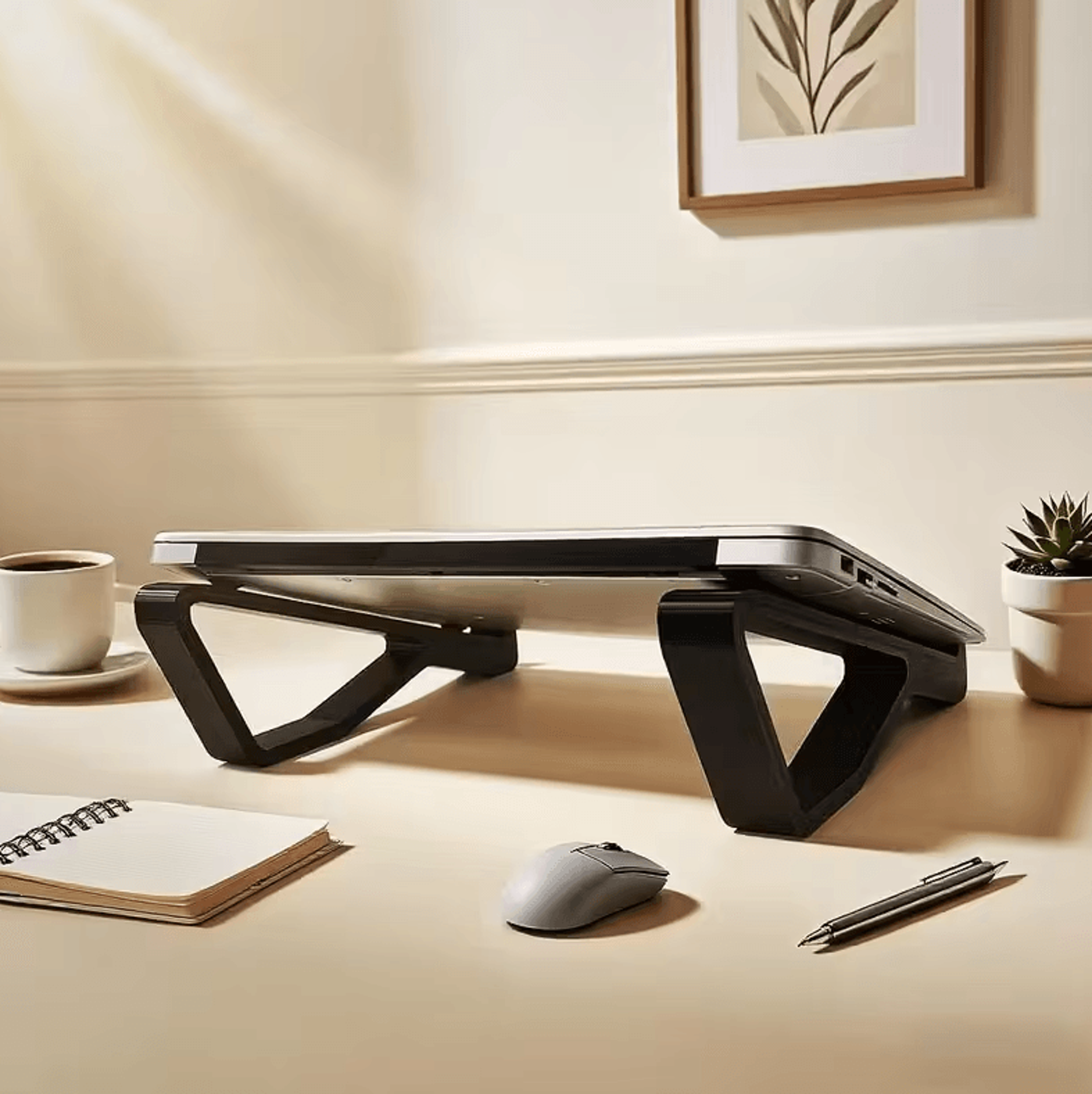 Ergonomic Adjustable Laptop Stand  Portable Height  Tilt Riser For MacBook  PC 3
