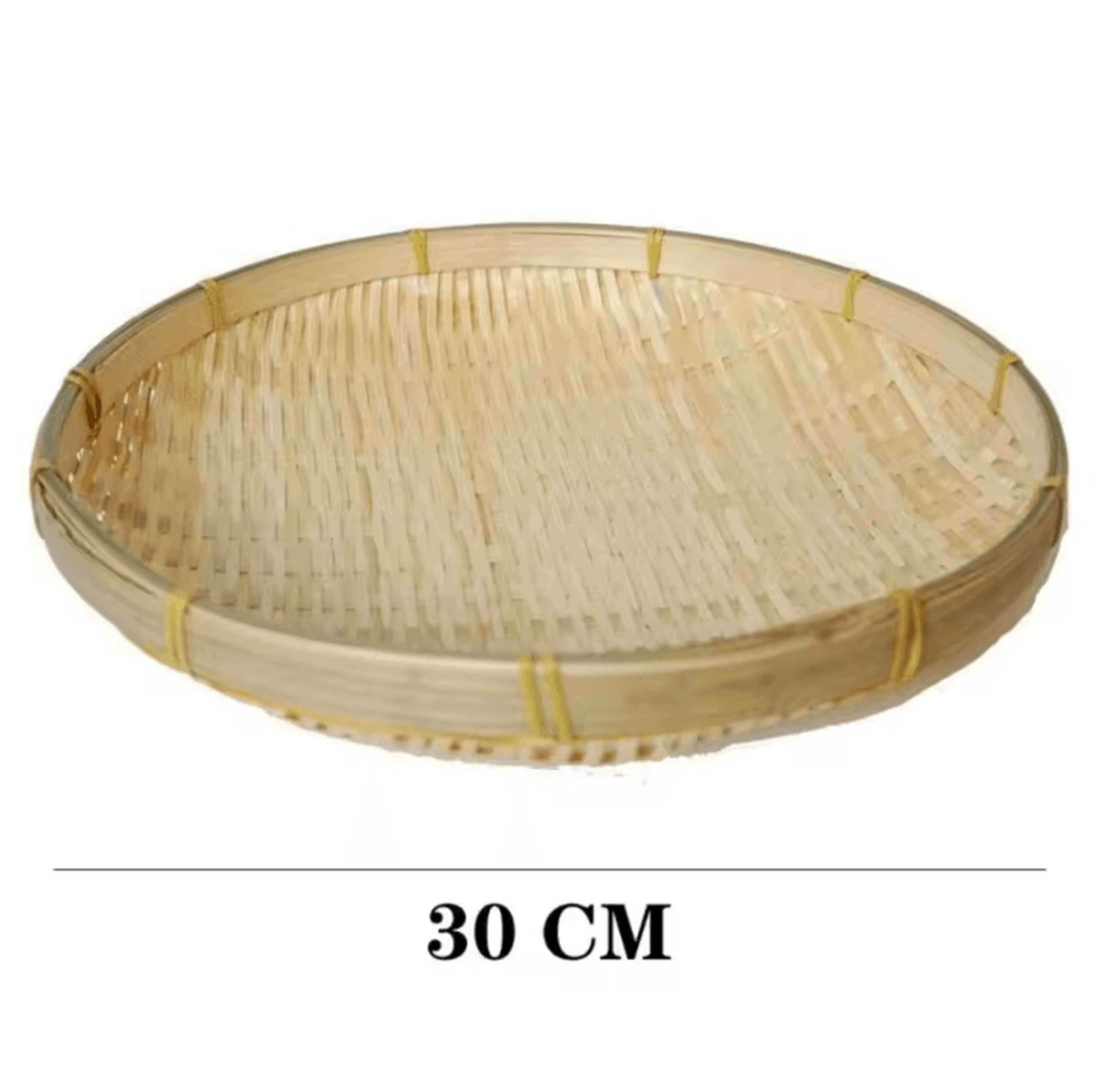 EcoWeave Handmade Bamboo Tray Basket  Natural Wicker Bread  Serving Basket 6