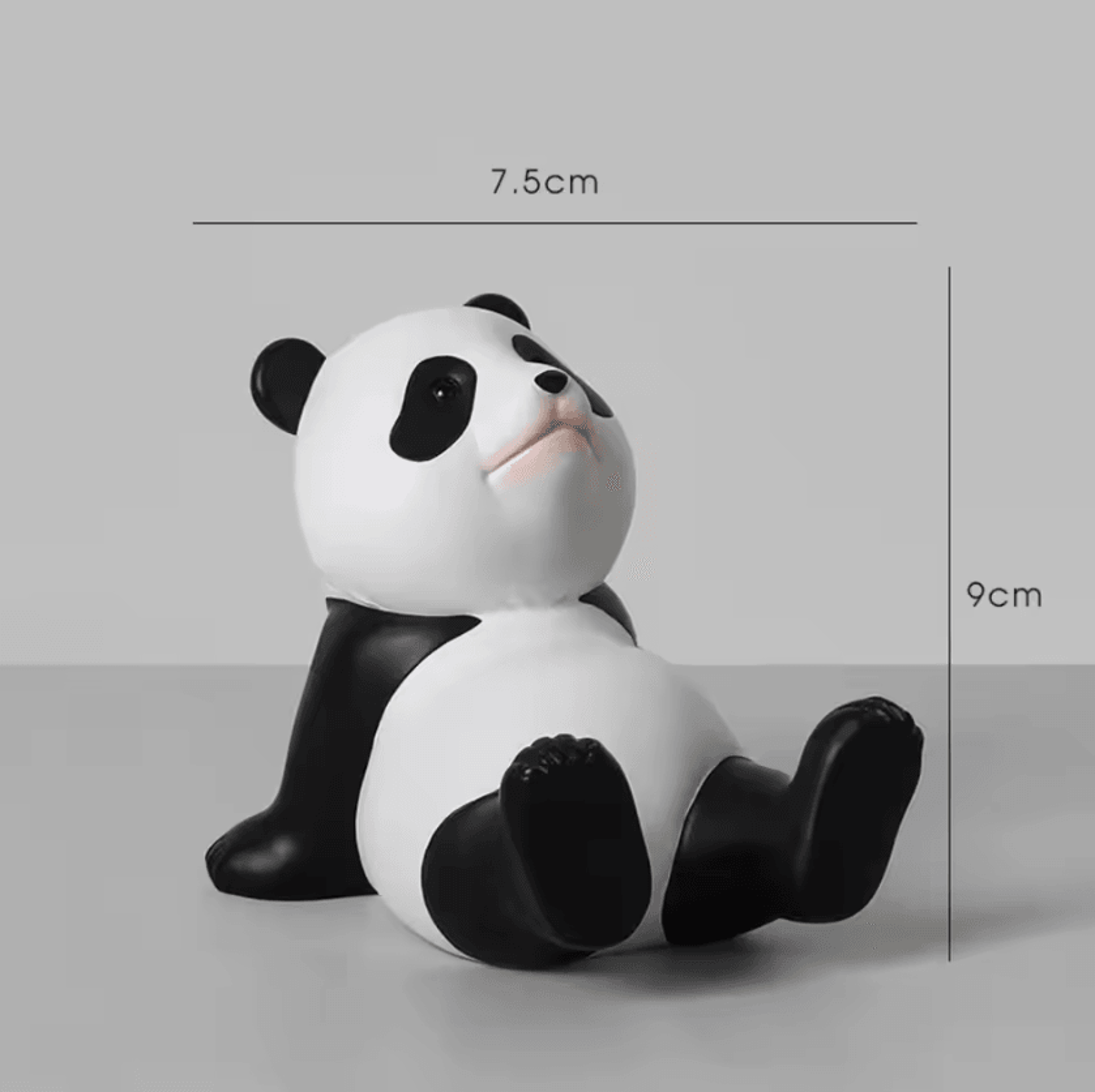 PandaCharm Resin Phone Holder  Cute Panda Figurine Desk Stand Decor 3