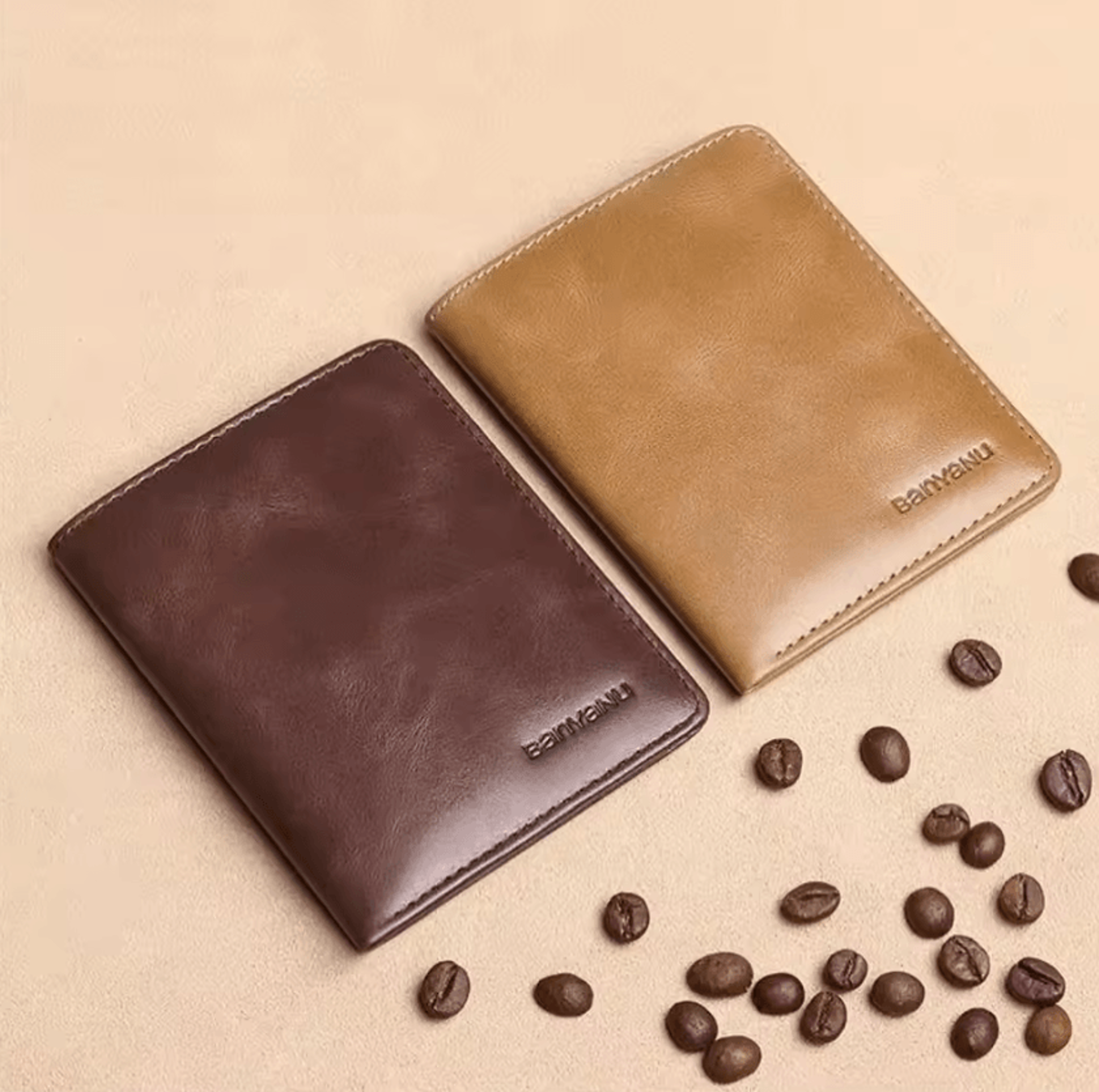 slimguard vintage rfid leather mini wallet – ultra-thin card holder with money clip