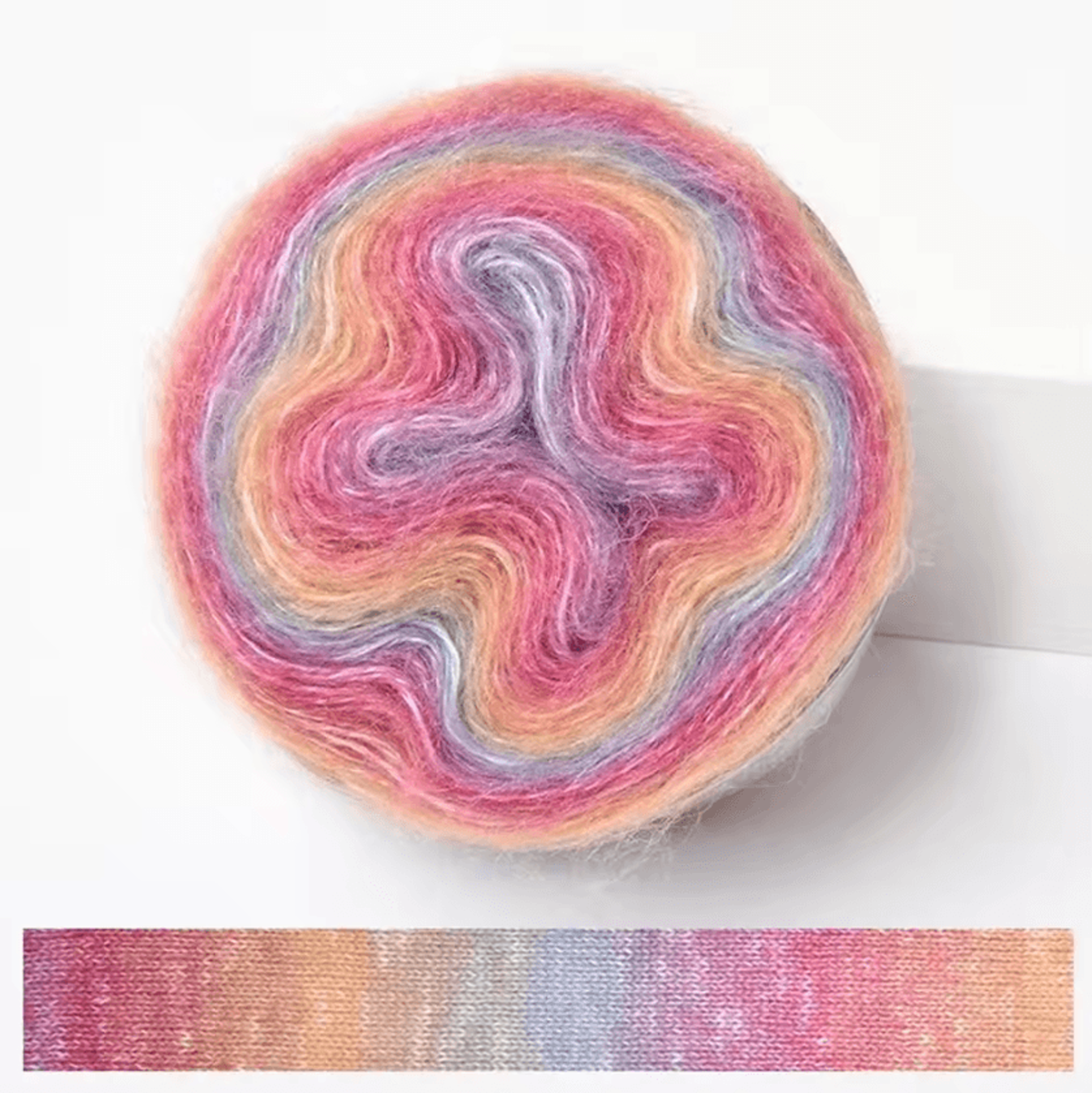 RainbowSoft 250M Gradient Cake Yarn  Organic Cotton Blend Crochet  Knitting Yarn 11