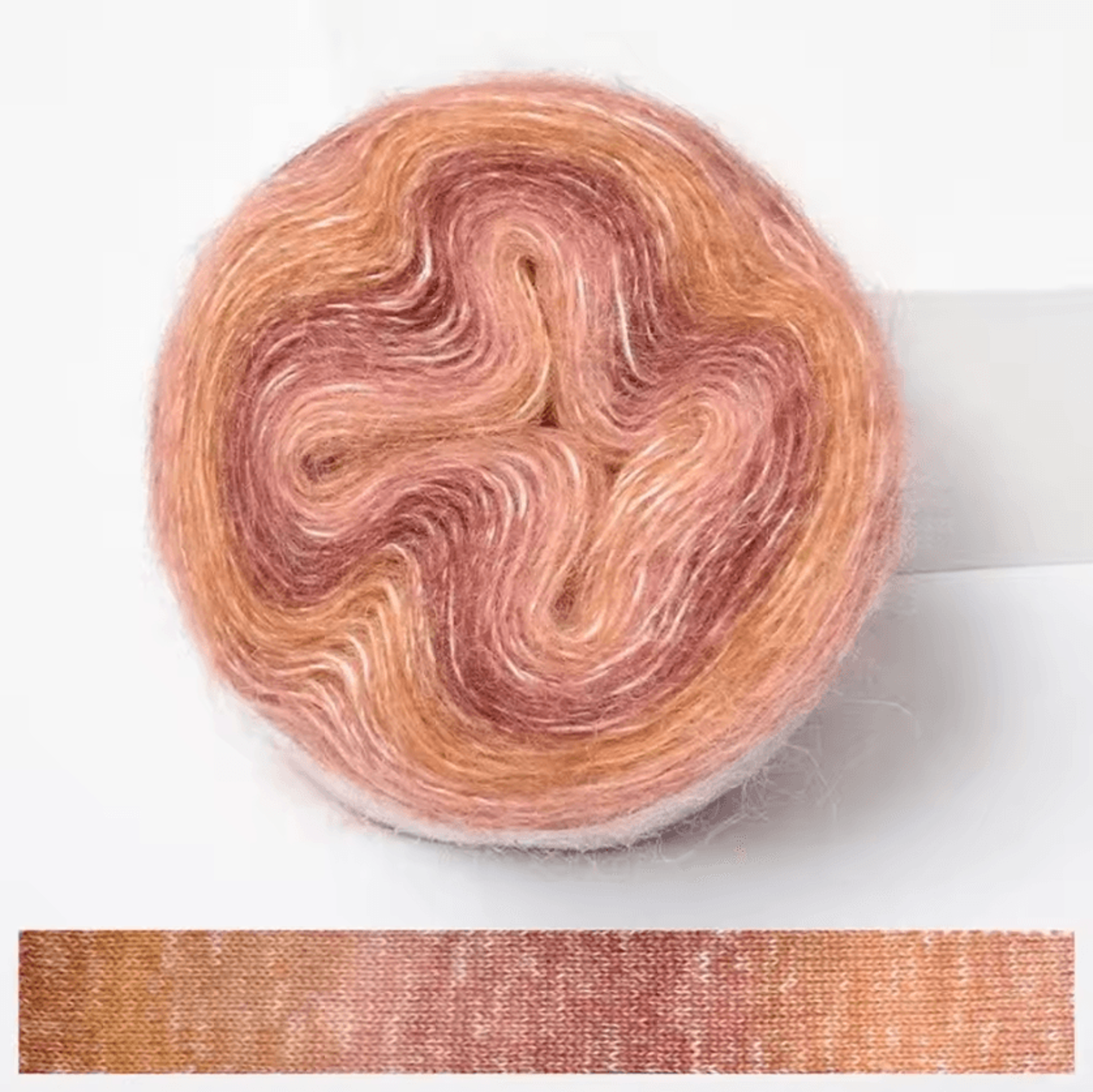 RainbowSoft 250M Gradient Cake Yarn  Organic Cotton Blend Crochet  Knitting Yarn 8