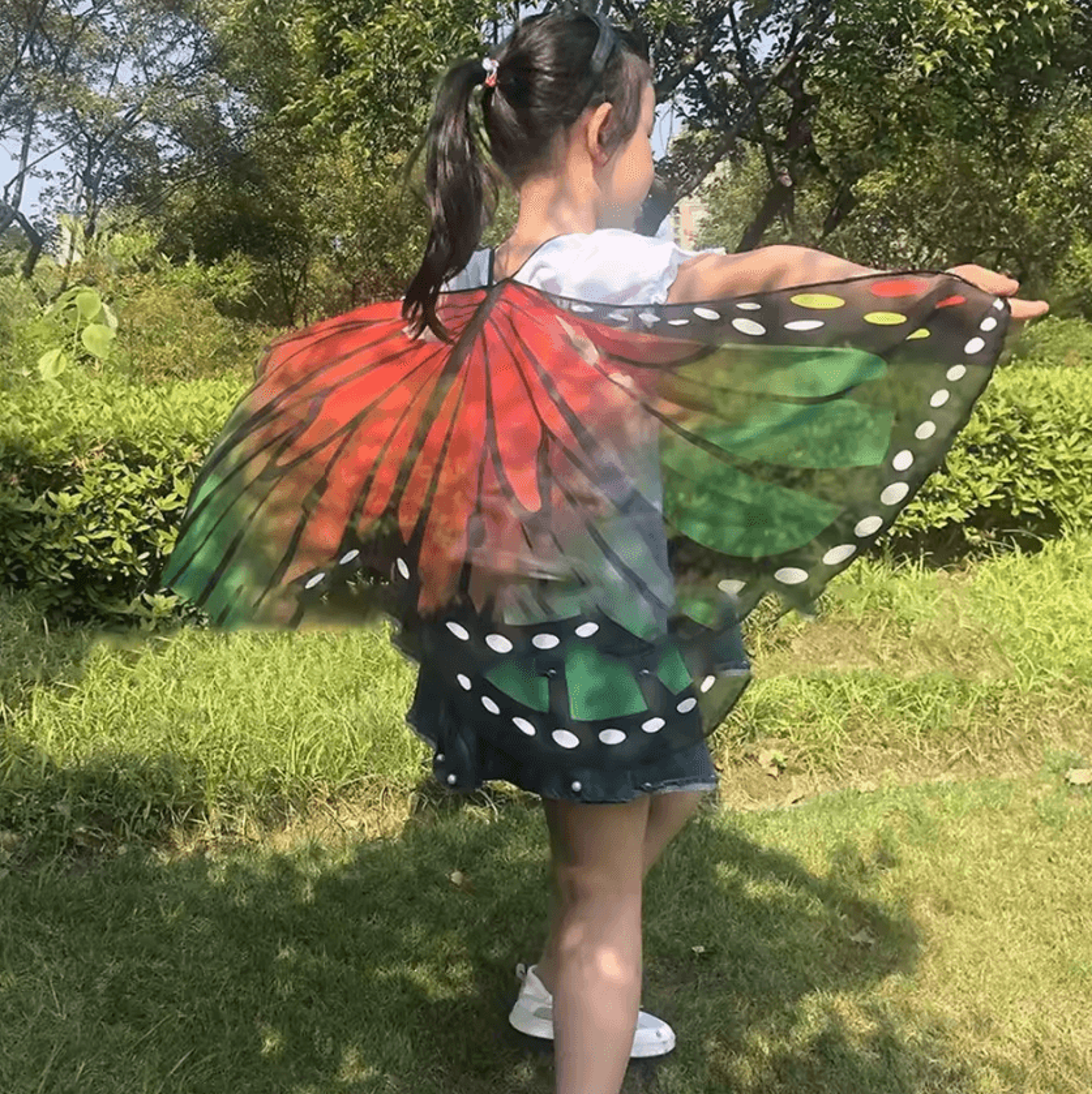 Butterfly Fairy Wings Cape For Kids  Lightweight Pixie Costume Shawl 2