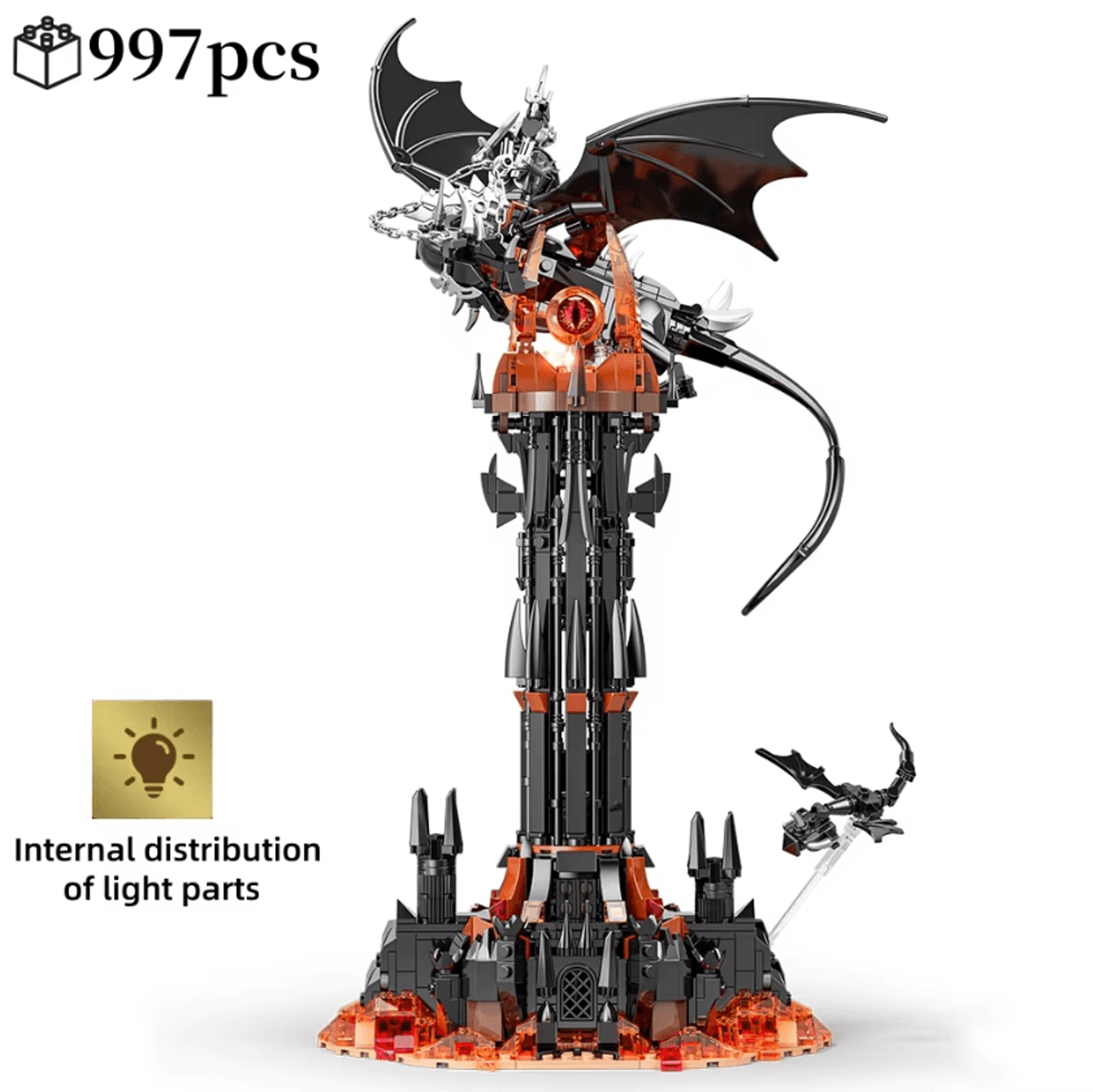 moc fell beast magic tower building blocks – fantasy fortress castle set