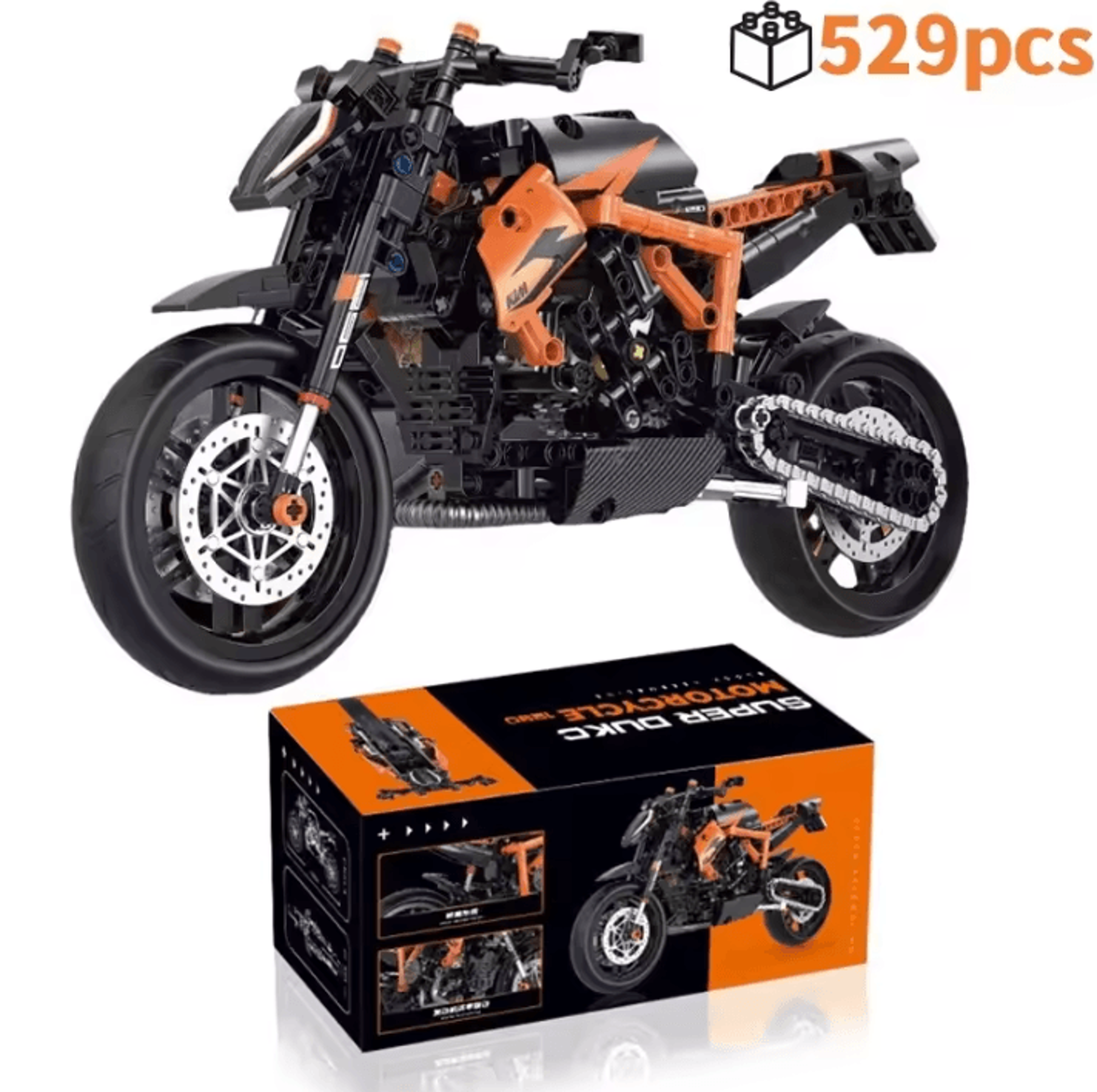 Technical Motorcycle MOC Building Blocks Kit  Creative DIY Motorbike Model Set 5