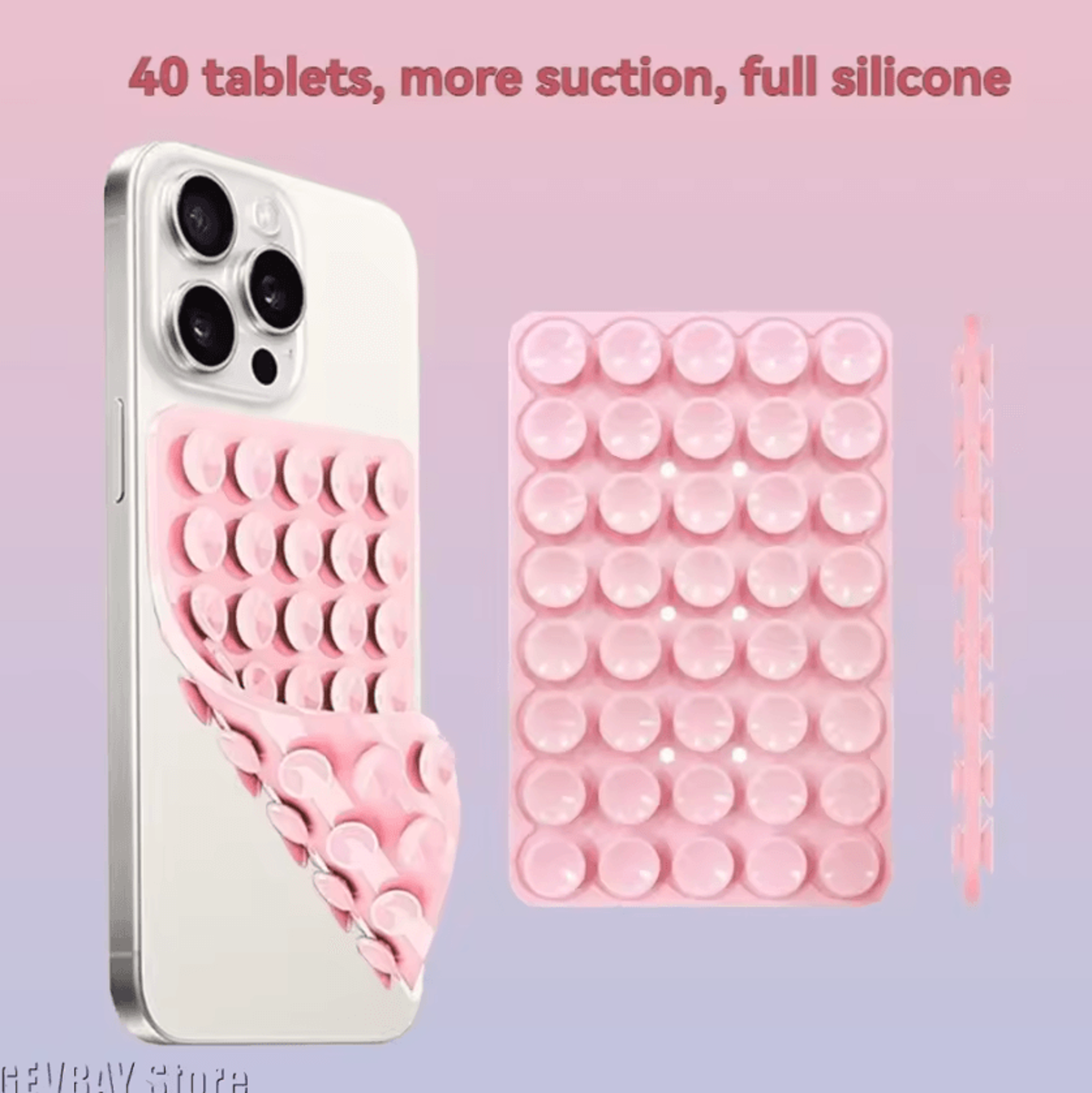 silicone suction cup phone stand – double-sided hands-free grip pad