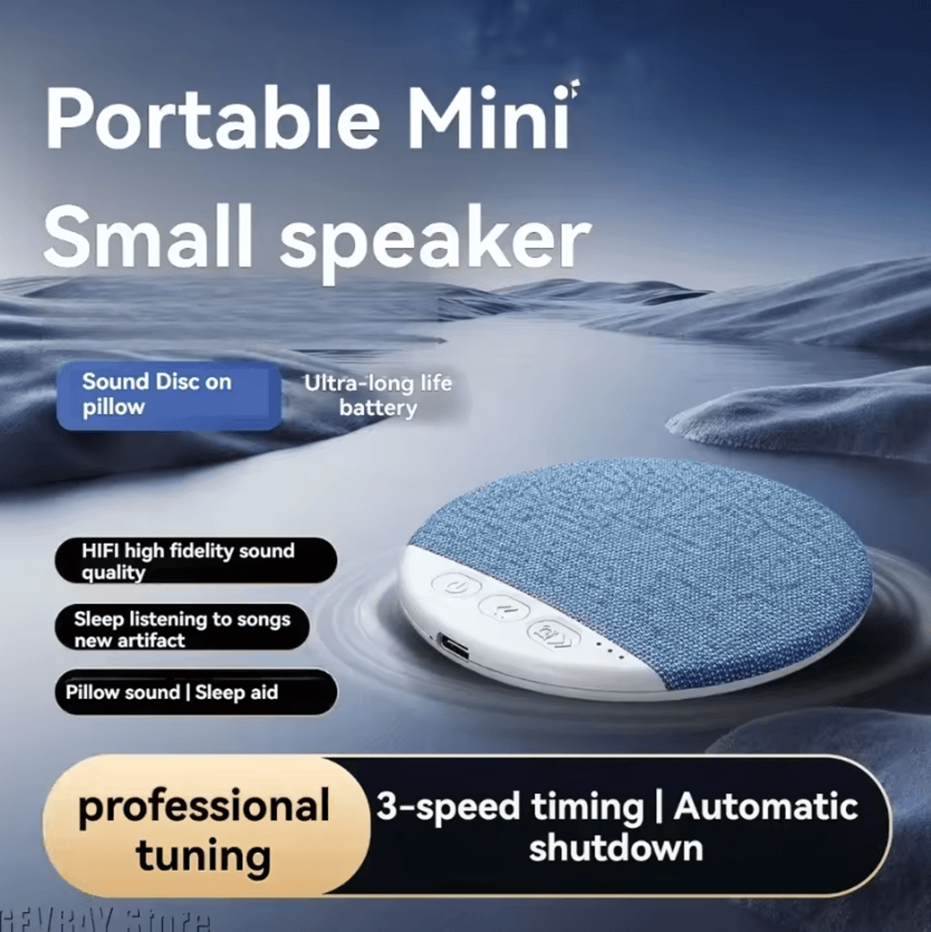 SleepSync Pro Bluetooth Pillow Speaker With White Noise  Timer 2