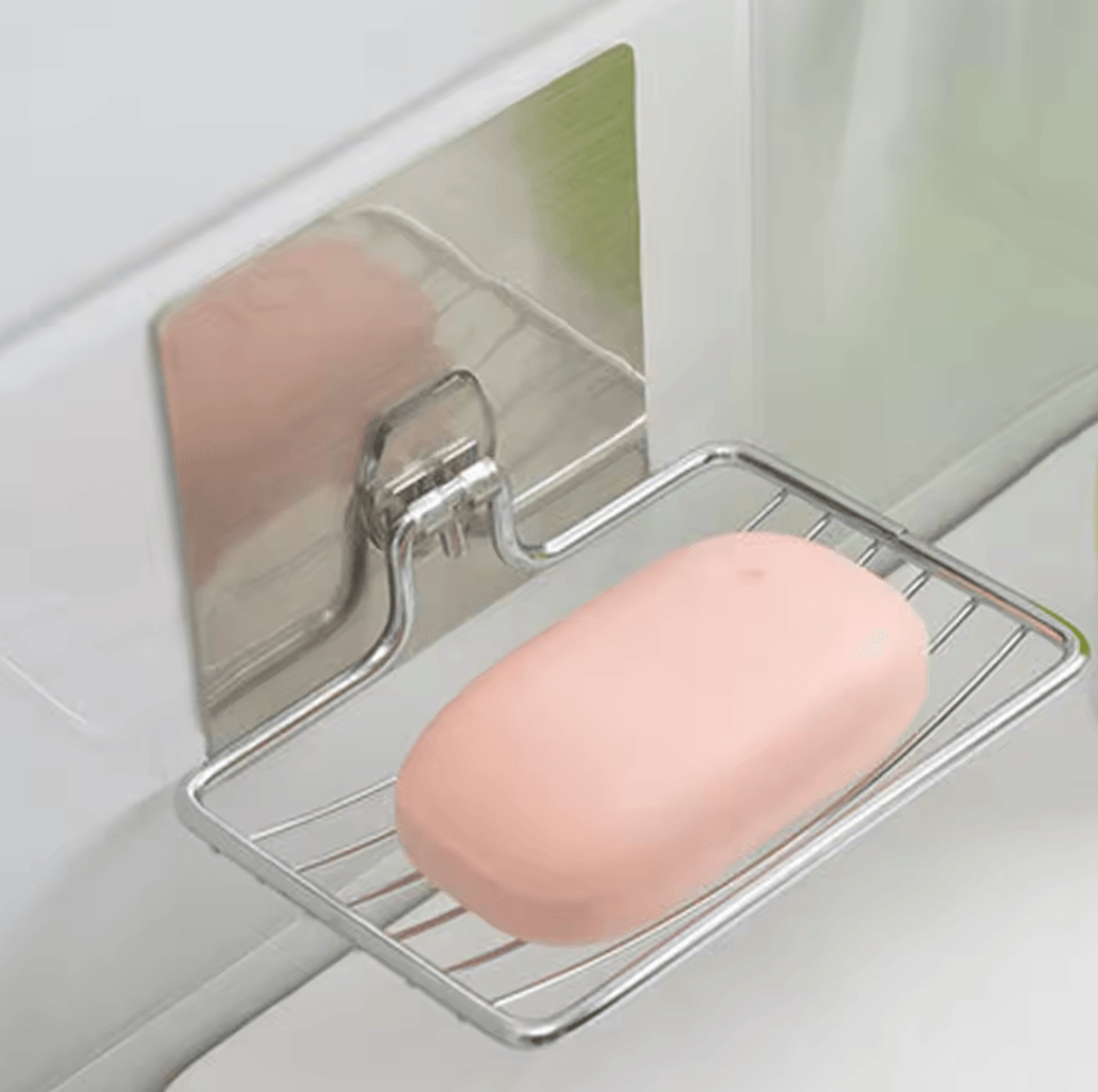 AquaLift Stainless Steel Soap Rack  NoDrill Wall Mounted Drain Soap Holder 2