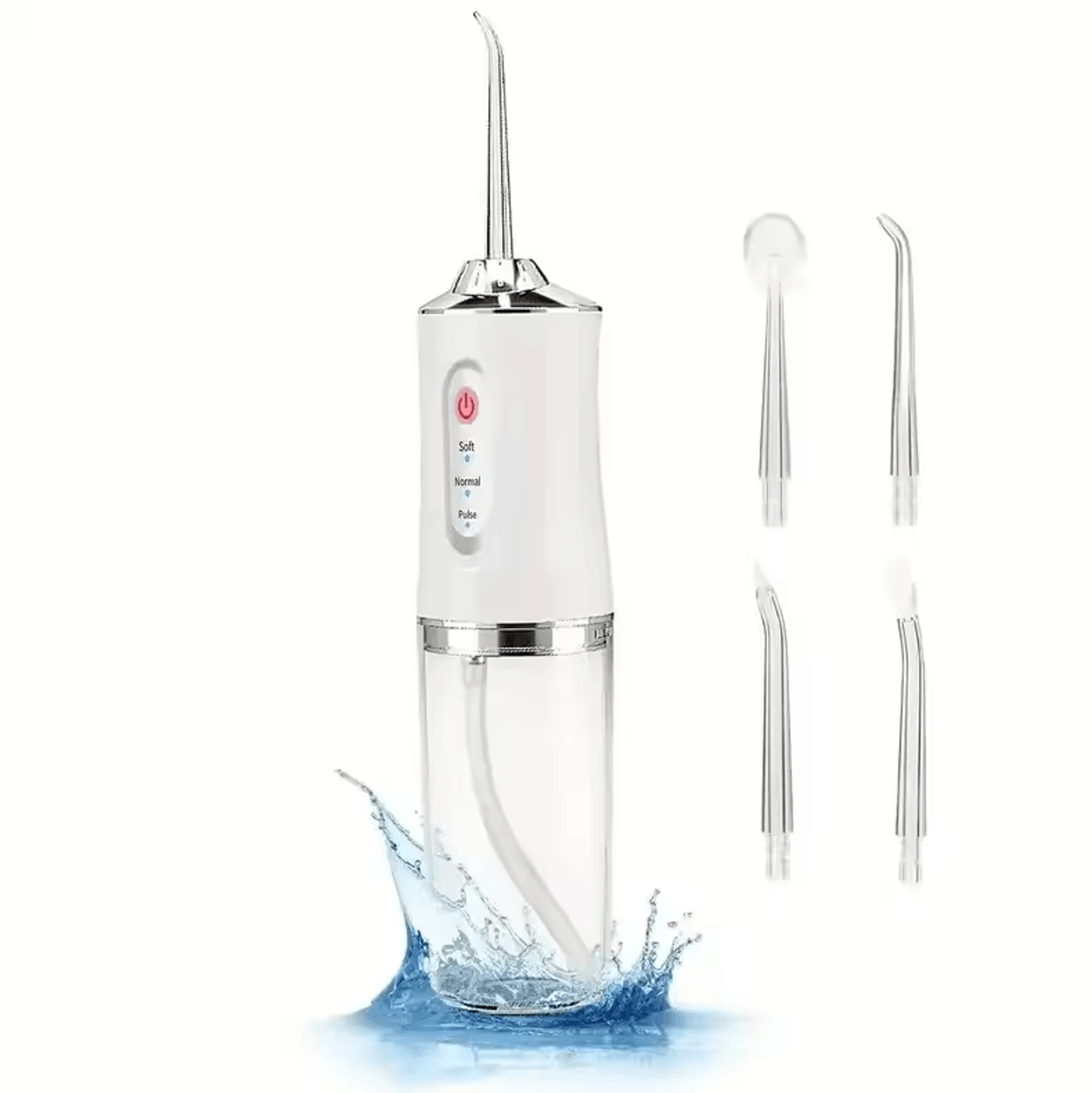 AquaJet Pro Portable Water Flosser  Rechargeable 4Nozzle Dental Irrigator With 3 Modes 3
