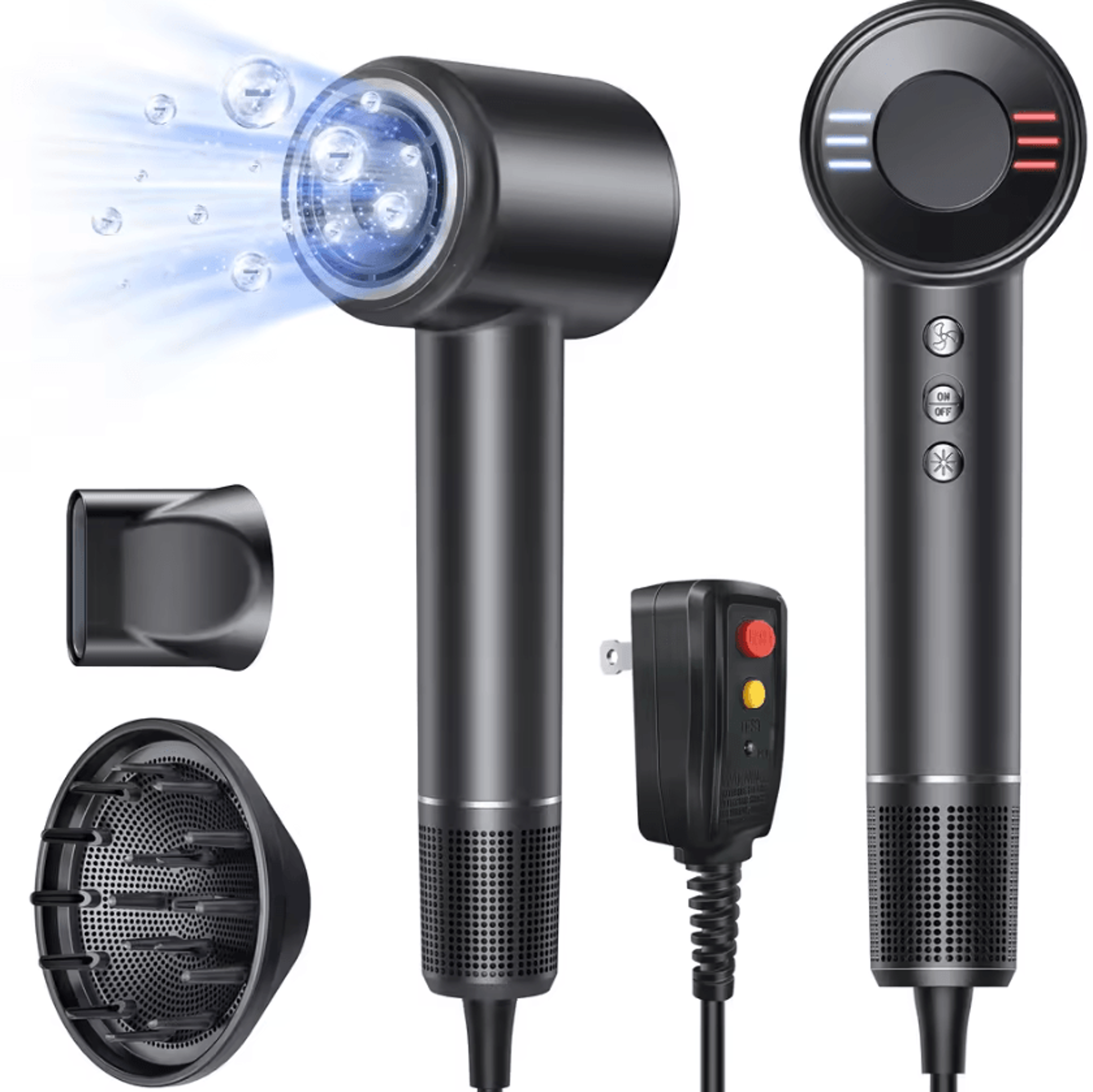 120000 RPM HighSpeed Ionic Hair Dryer With Diffuser  3X Fast Dry Technology 5