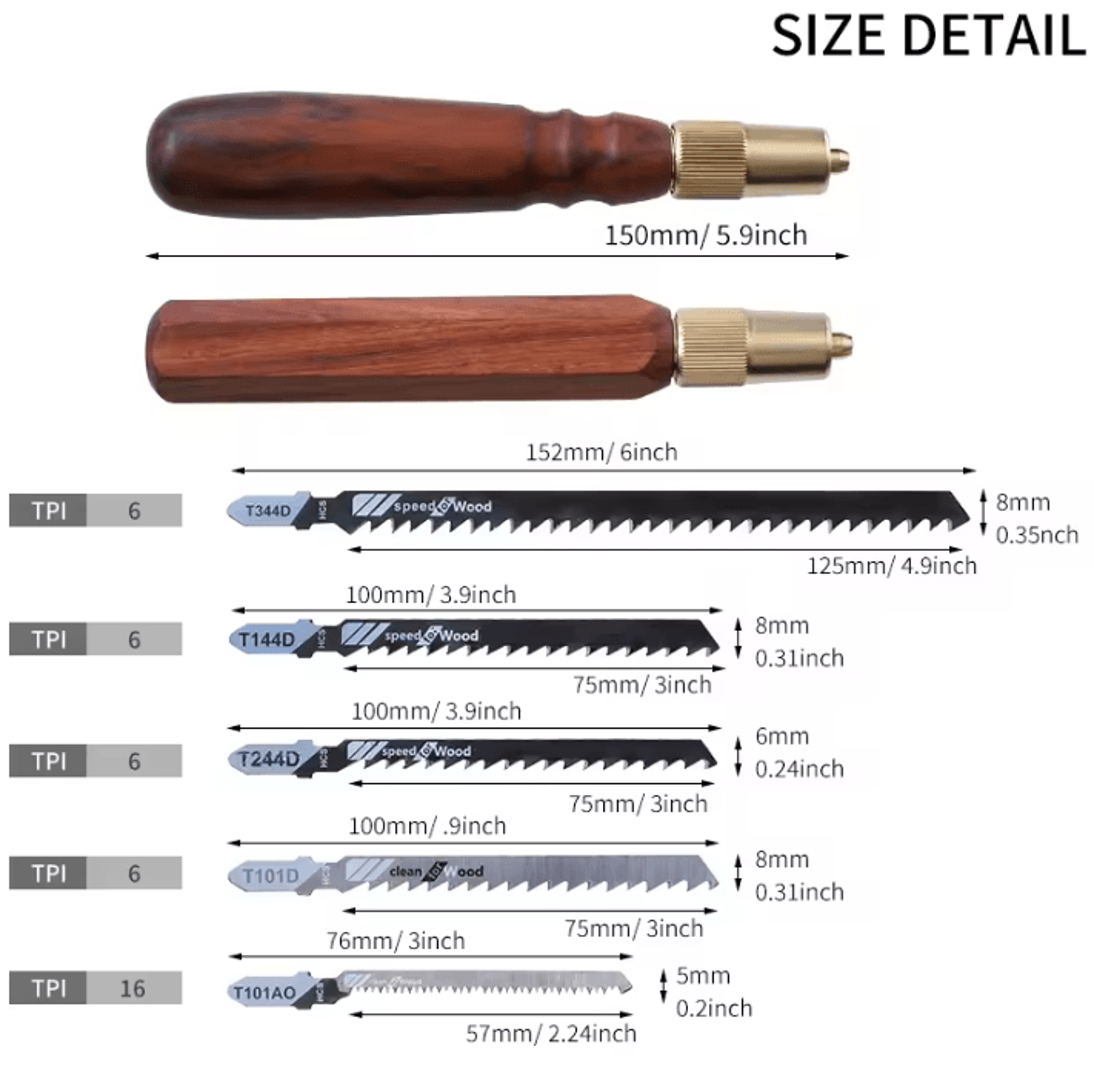 Mini Hand Saw Set With Replaceable HighCarbon Steel Blades  Wooden Handle 1
